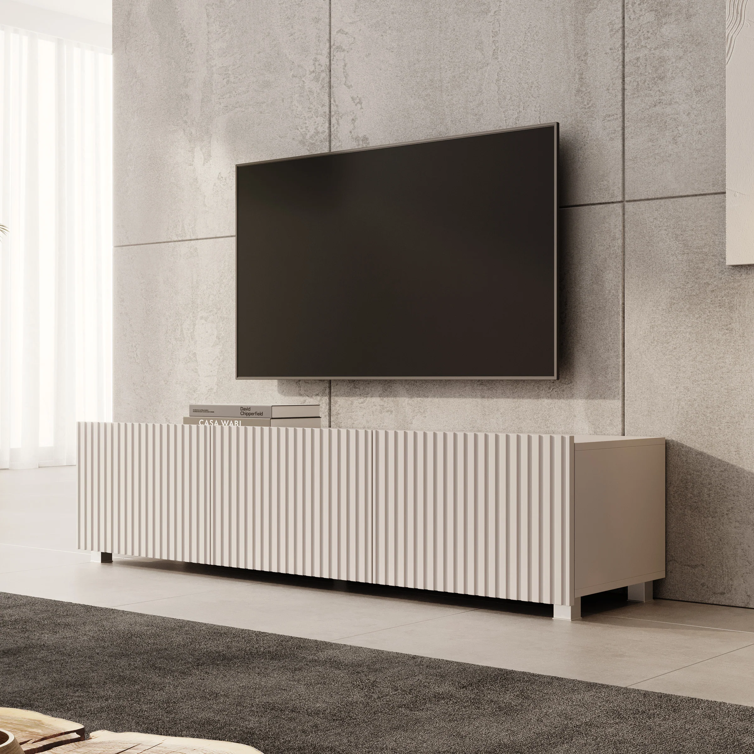 Kenderes - TV-Meubel - Beige - 150x41x38 cm - Image 3