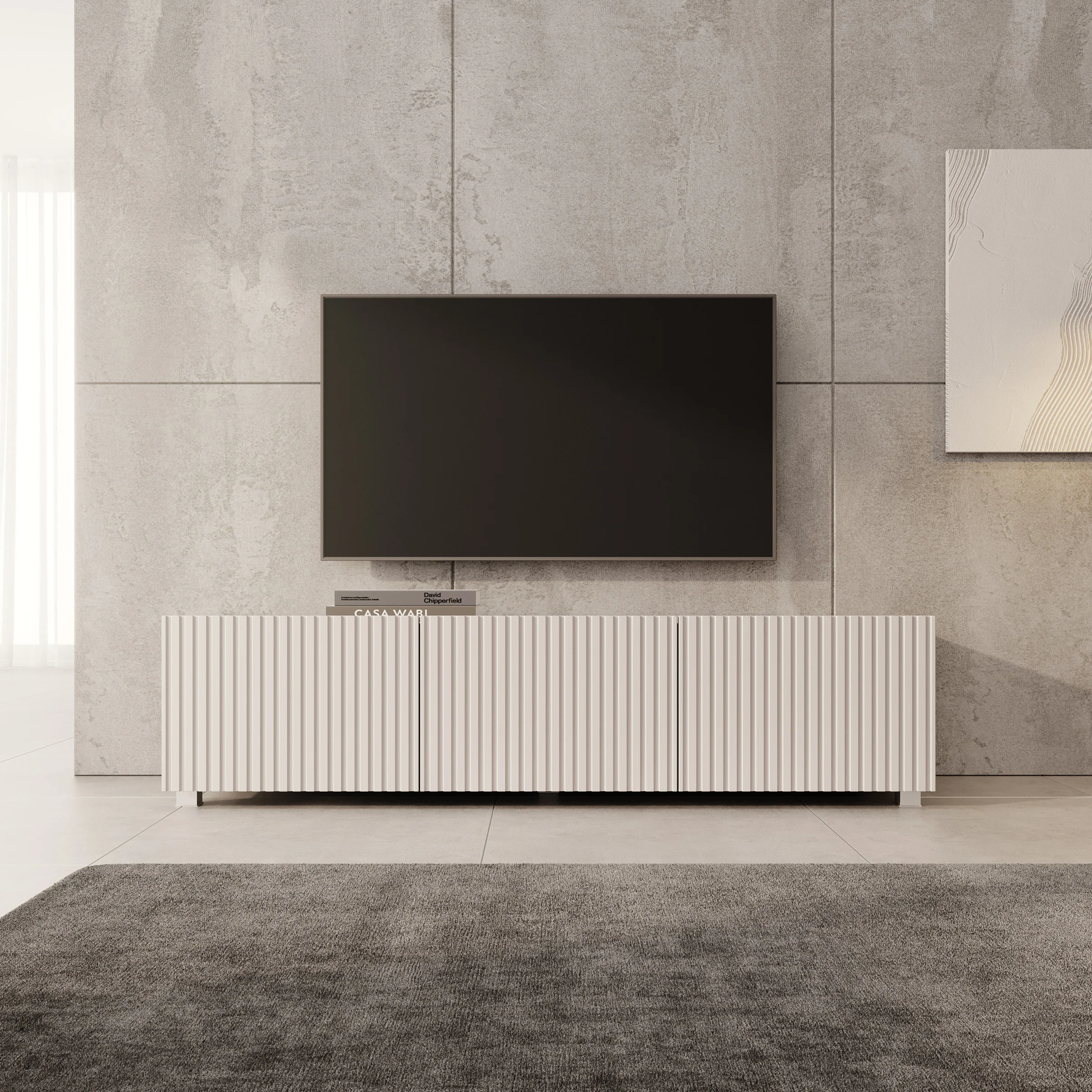 Kenderes - TV-Meubel - Beige - 150x41x38 cm - Image 4