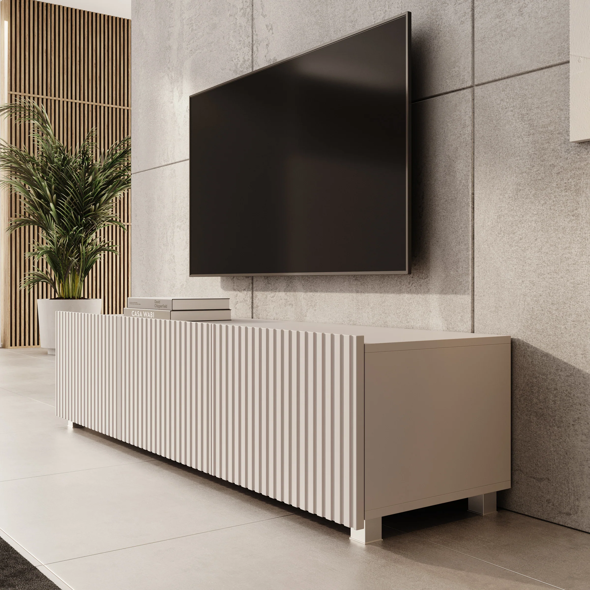 Kenderes - TV-Meubel - Beige - 150x41x38 cm - Image 5