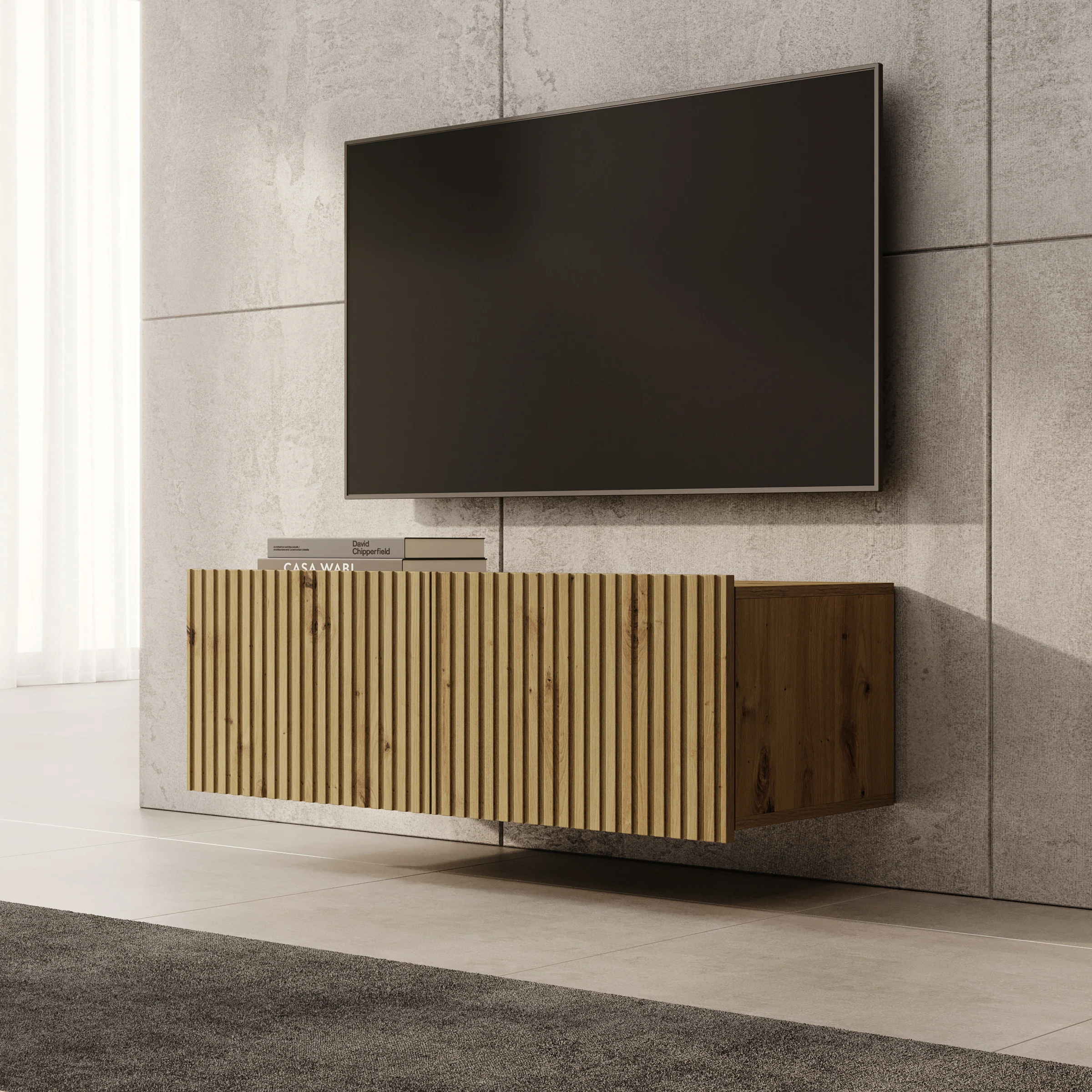 Kenderes - TV-Meubel - Eiken - 100x41x38 cm