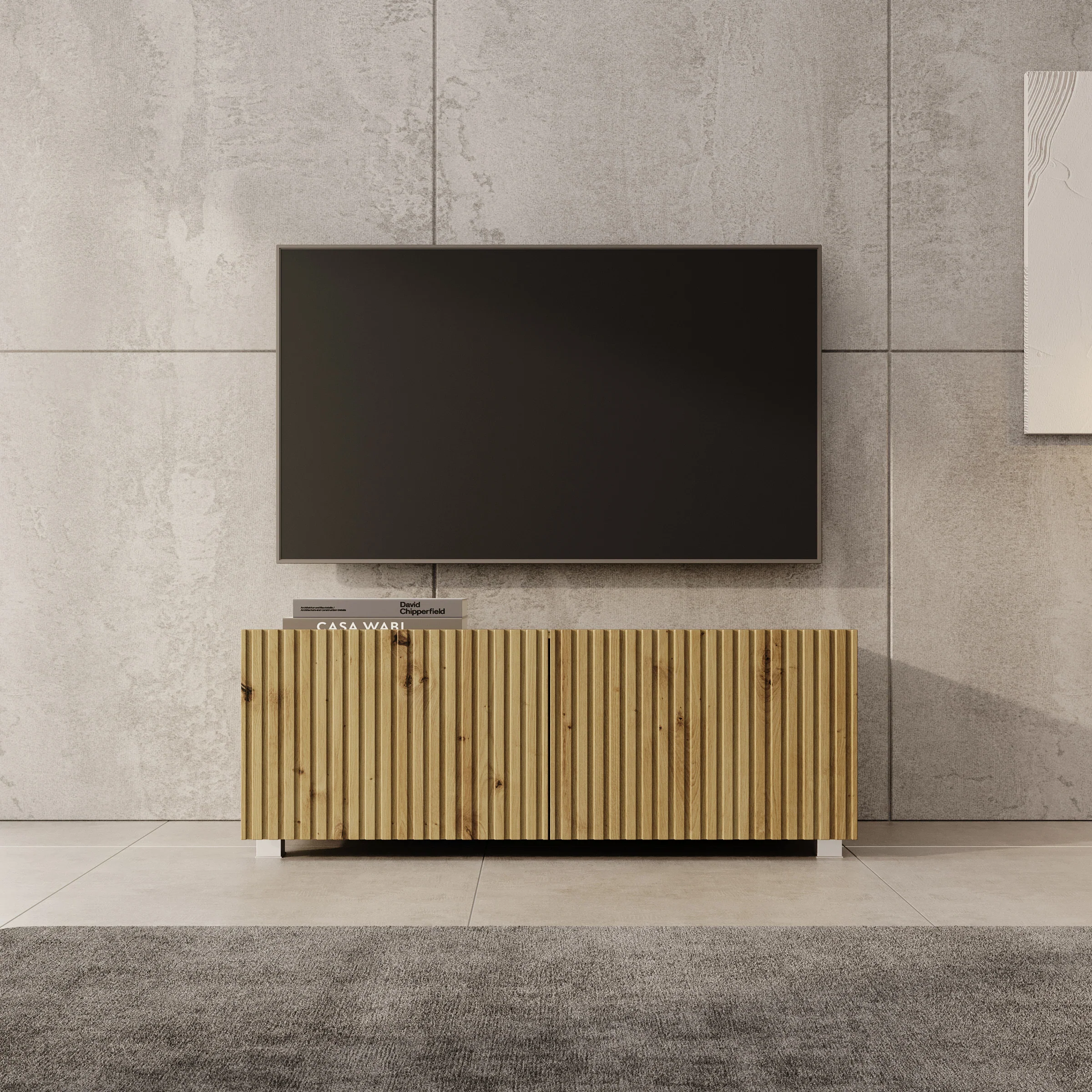 Kenderes - TV-Meubel - Eiken - 100x41x38 cm - Image 4