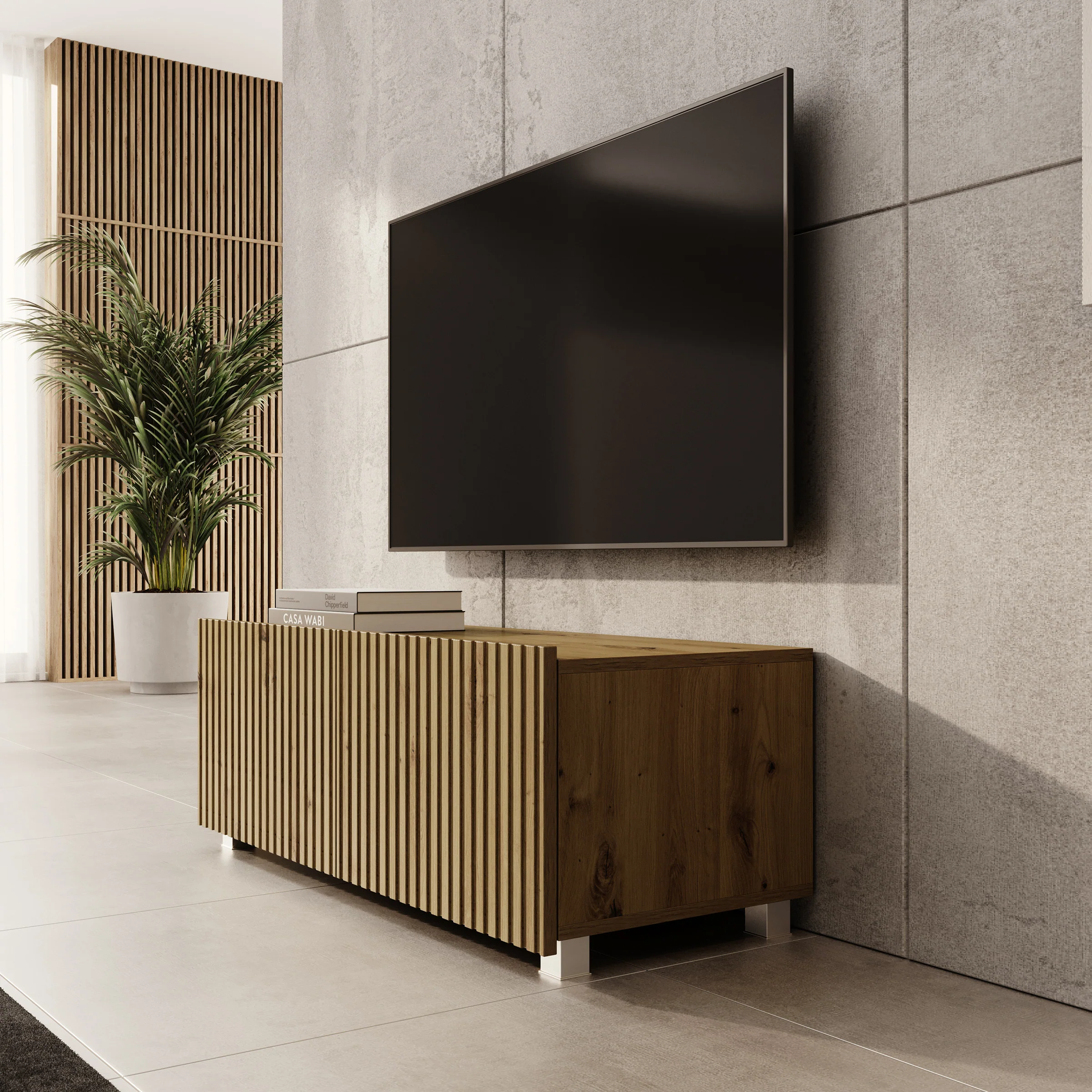 Kenderes - TV-Meubel - Eiken - 100x41x38 cm - Image 5
