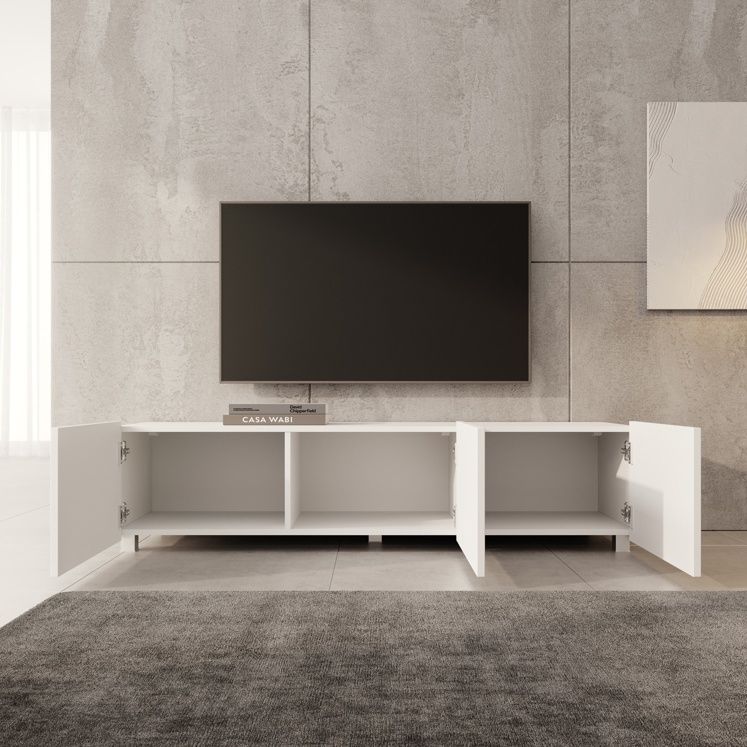 Kenderes - TV-Meubel - Wit - 150x41x38 cm - Image 2