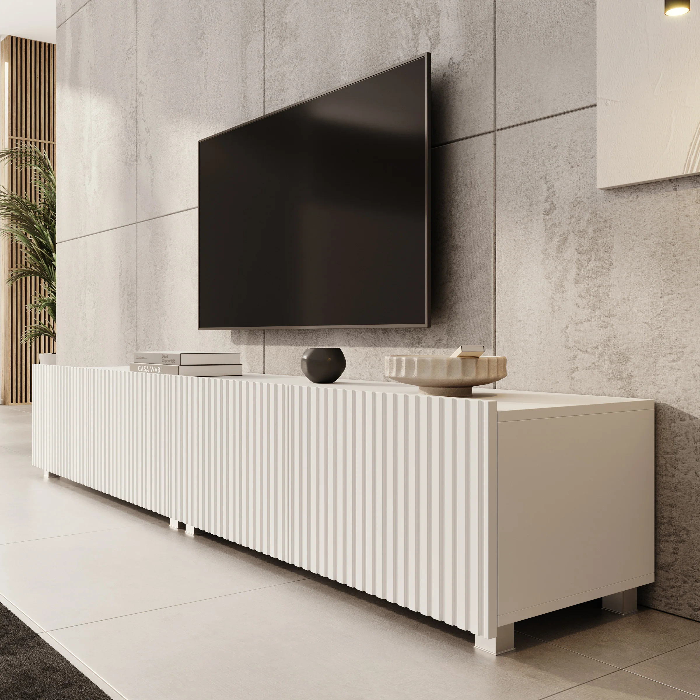 Kenderes - TV-Meubel - Wit - 200x41x38 cm - Image 5