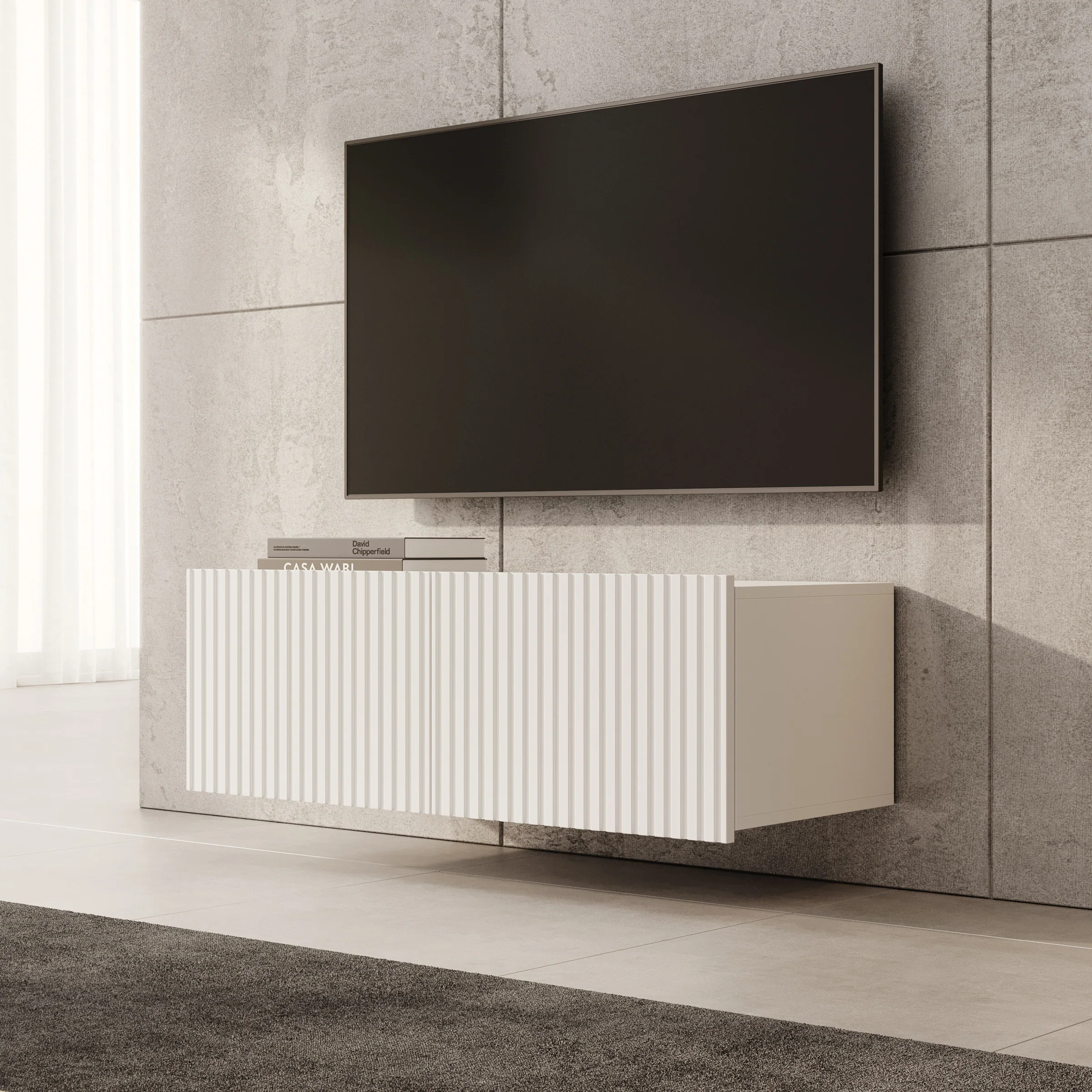 Kenderes - TV-Meubel - Wit - 100x41x38 cm