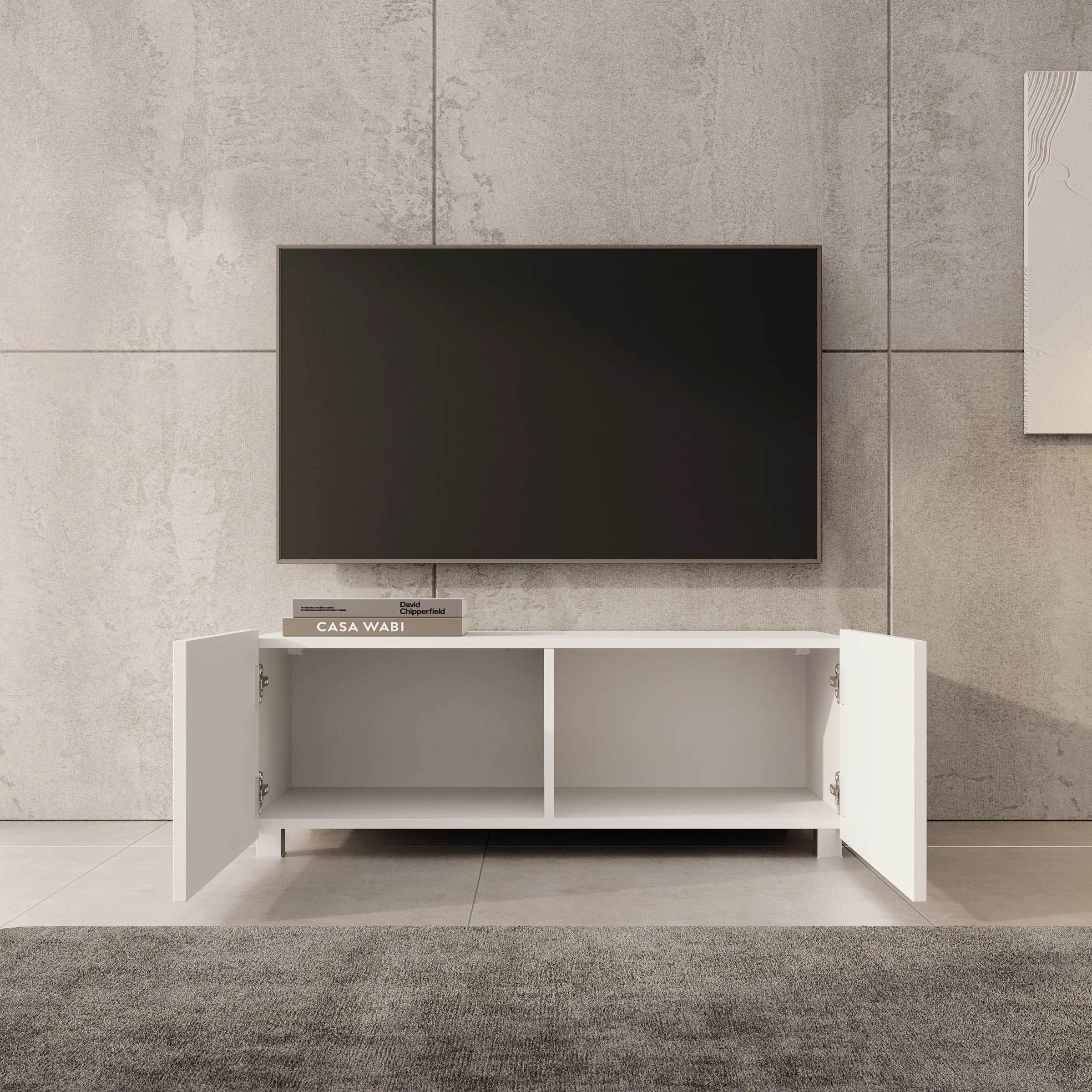 Kenderes - TV-Meubel - Wit - 100x41x38 cm - Image 2