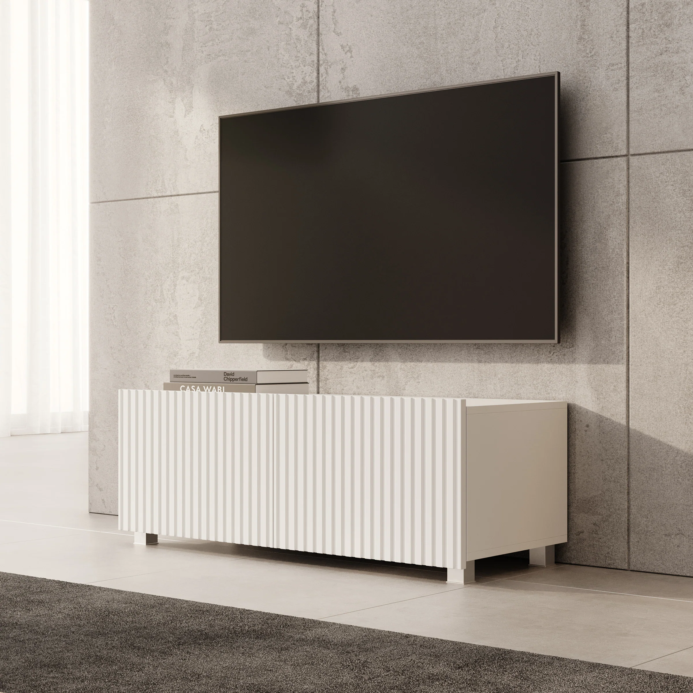 Kenderes - TV-Meubel - Wit - 100x41x38 cm - Image 3