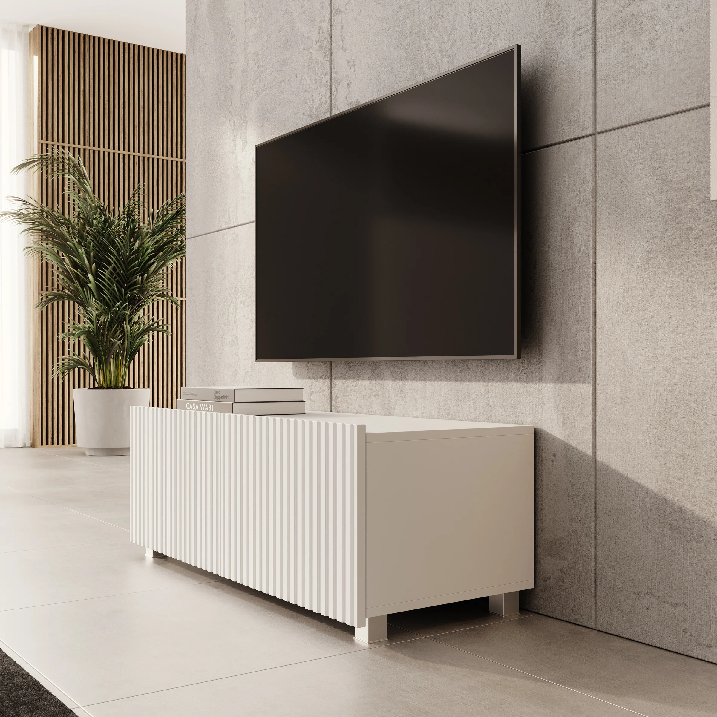 Kenderes - TV-Meubel - Wit - 100x41x38 cm - Image 5