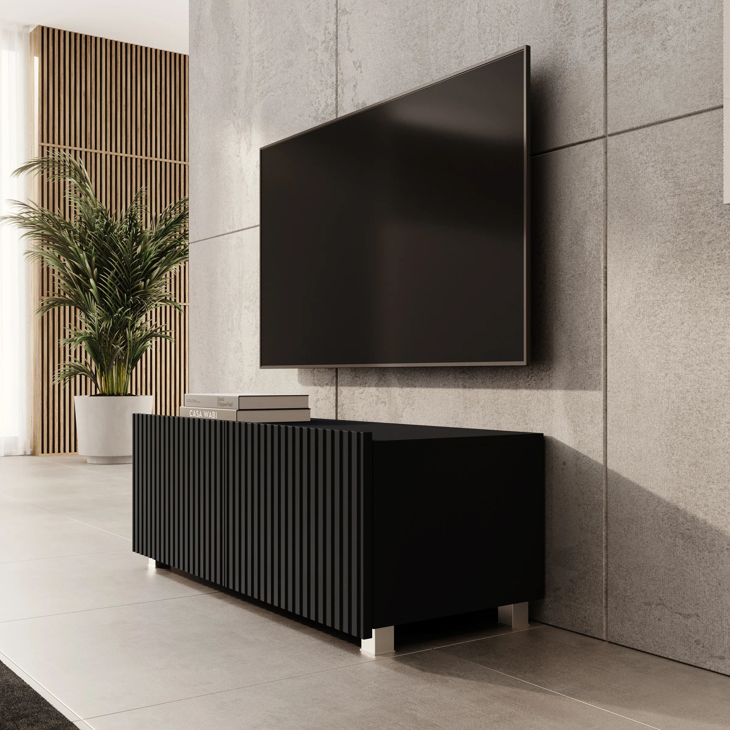 Kenderes - TV-Meubel - Zwart - 100x41x38 cm - Image 5