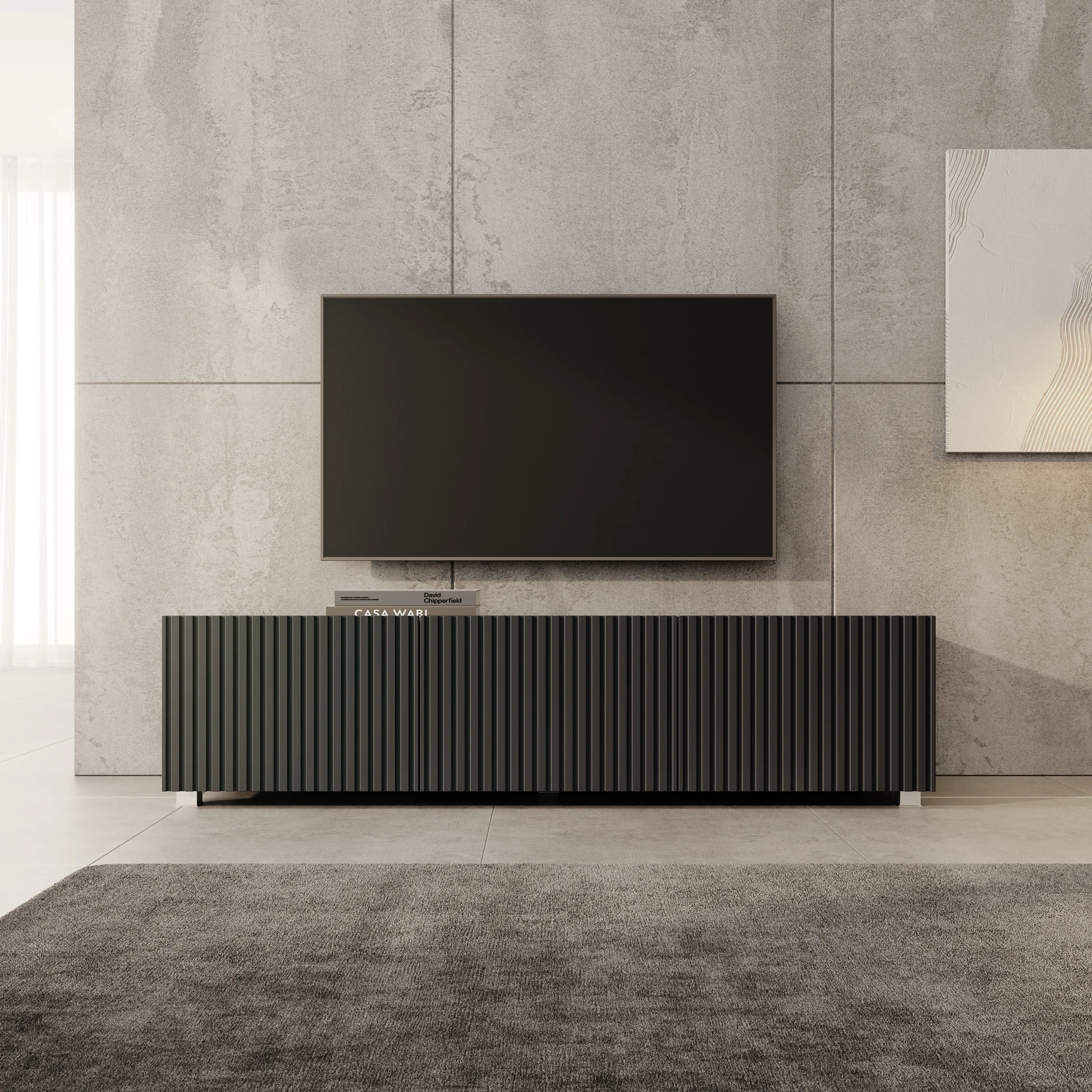 Kenderes - TV-Meubel - Zwart - 150x41x38 cm - Image 4