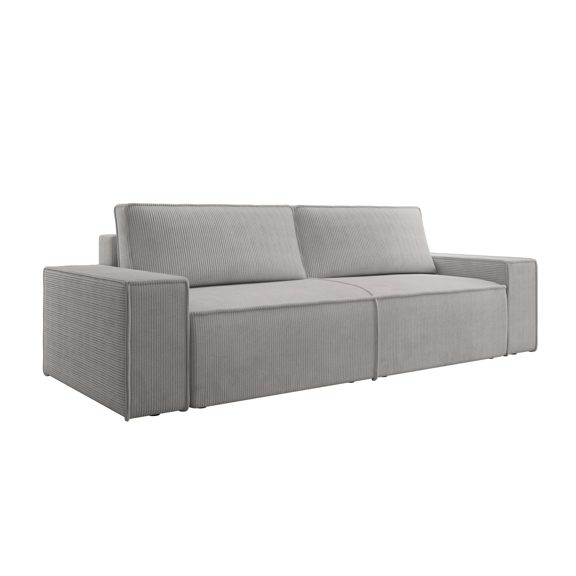 Khaos - 3-zitsbank - Ribstof grijs - 245x90x82 cm - Image 5