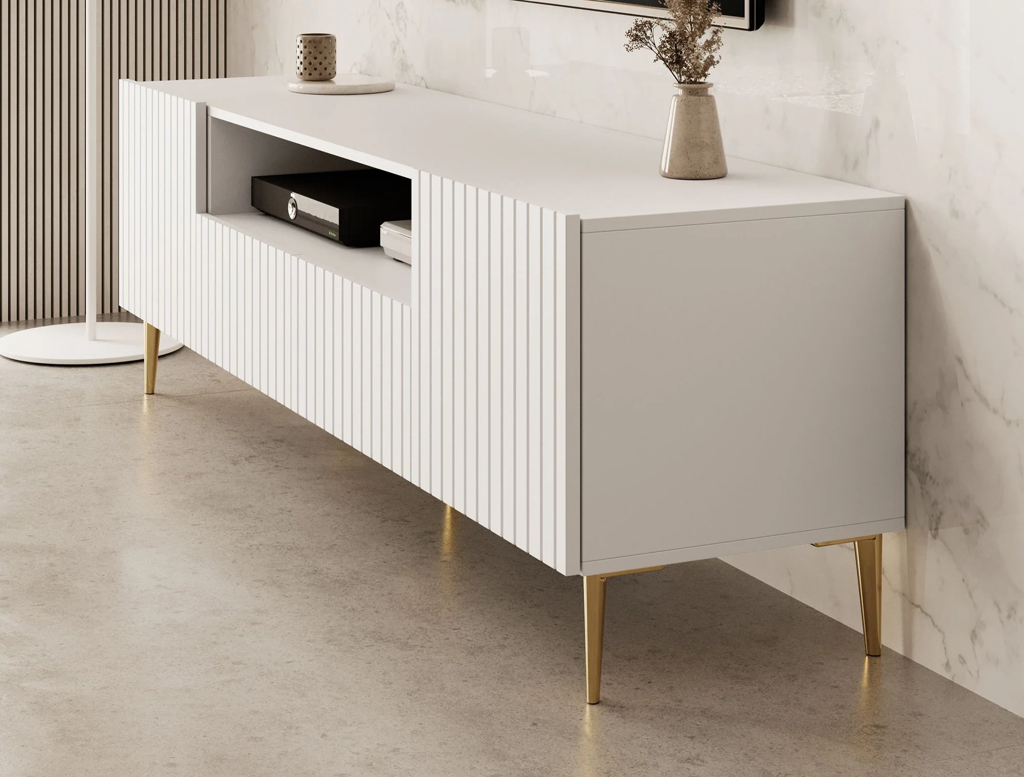 King - TV-Meubel - Wit - 180 cm - Image 4