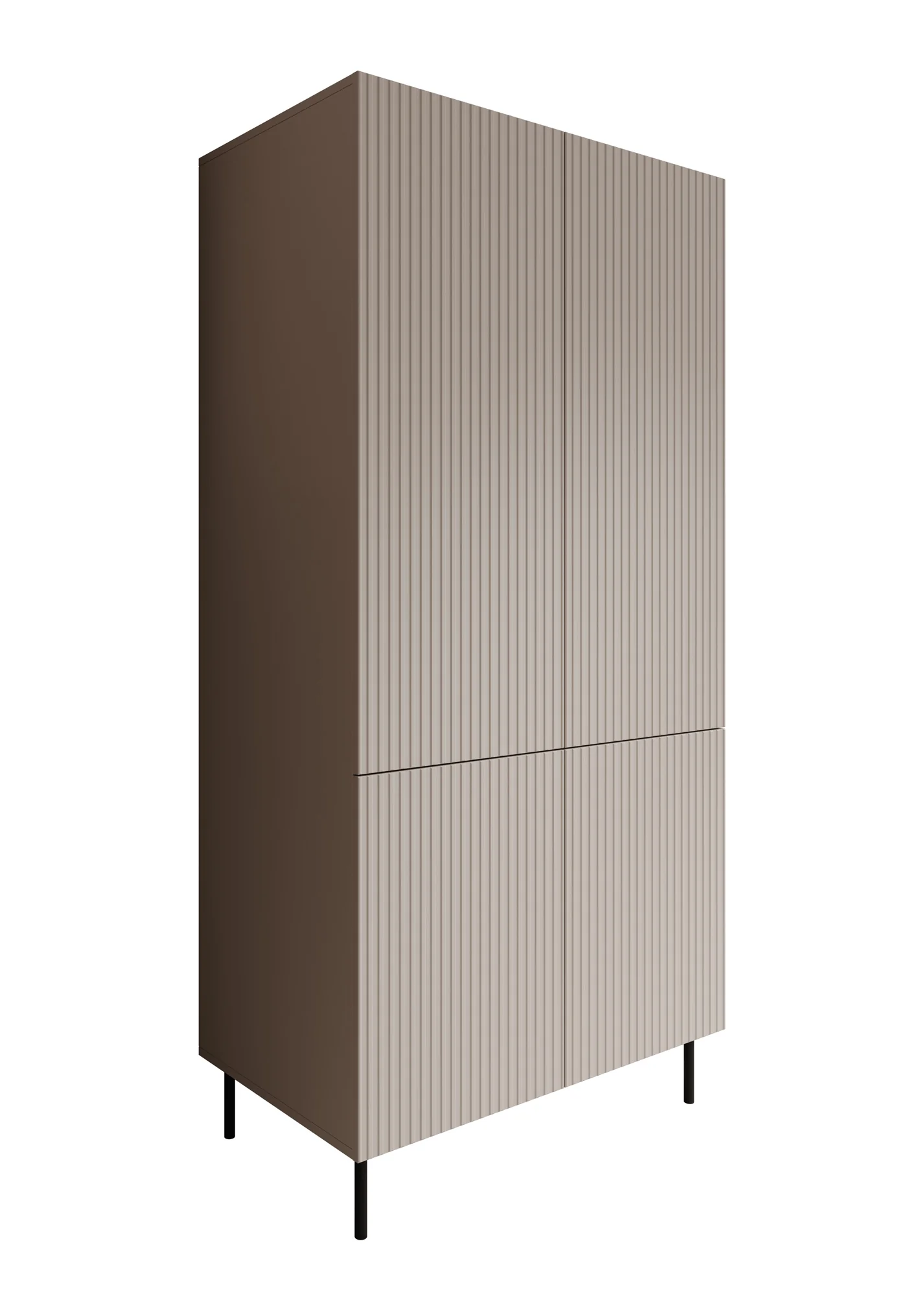 Alex - Kledingkast 4-deurs - Beige - 90x52x185 cm - Image 6