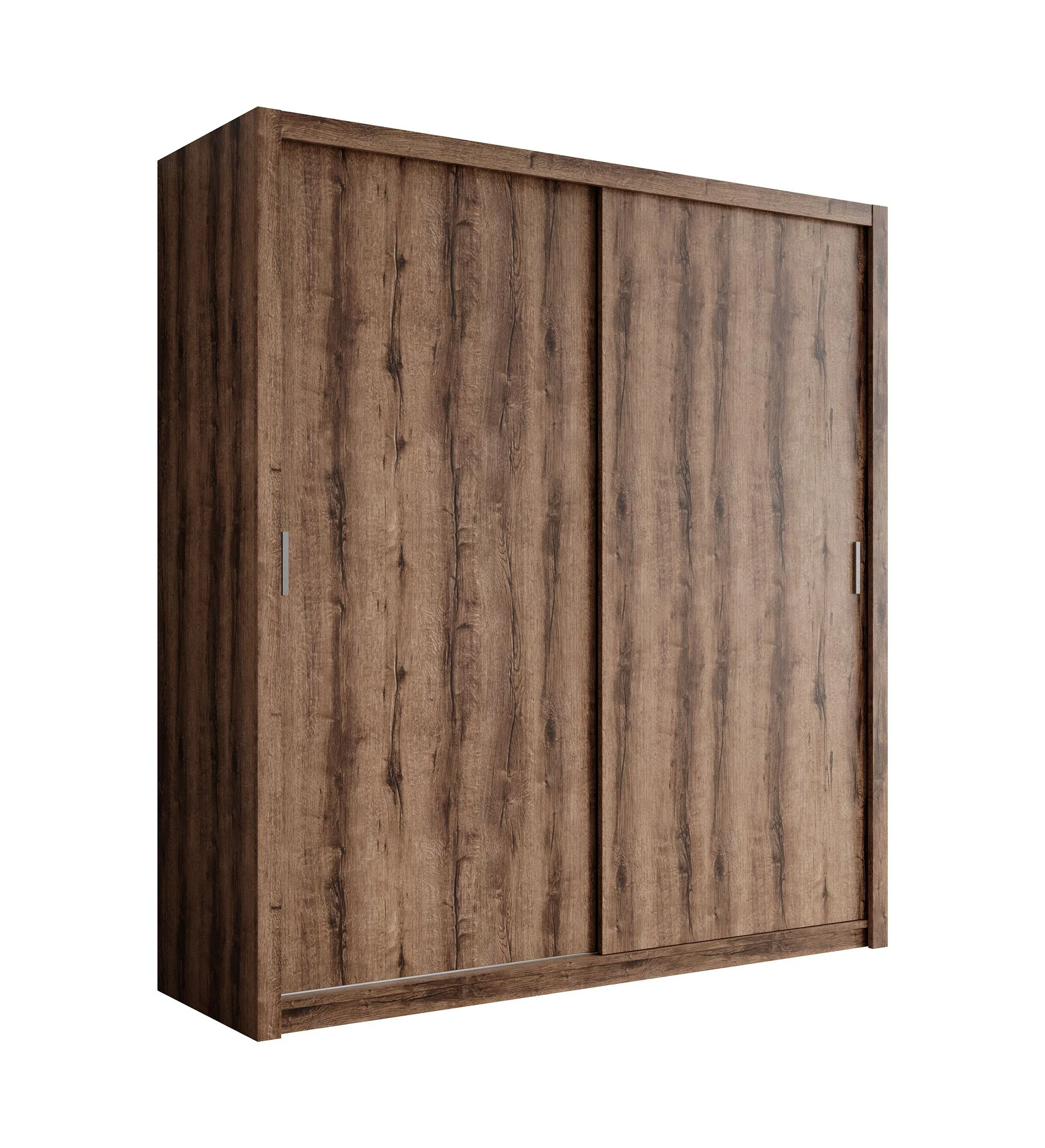 Blake - Kledingkast met schuifdeuren - Donker eiken - 200x62x215 cm - Image 6