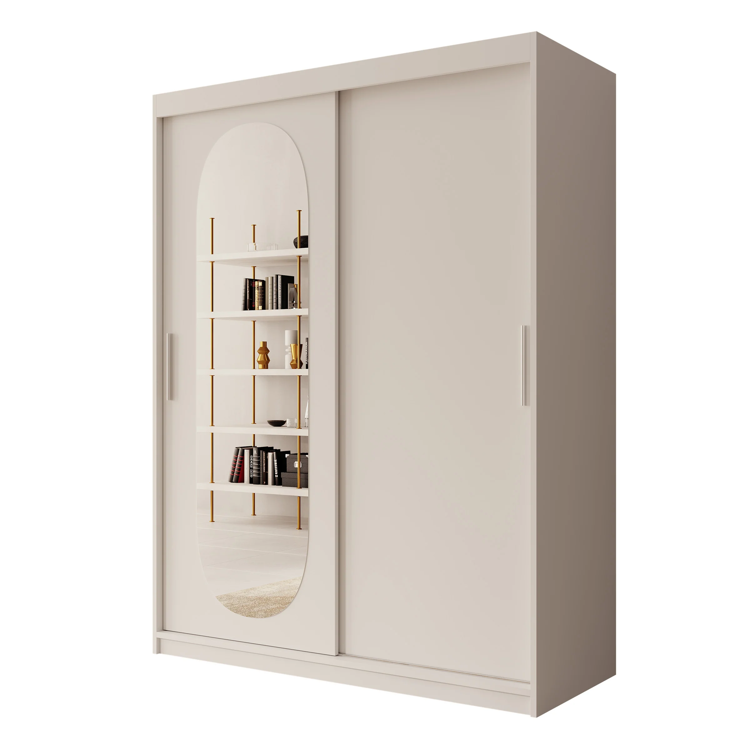 Bodhi - Kledingkast met schuifdeuren - Wit - 150x62x200 cm - Image 6
