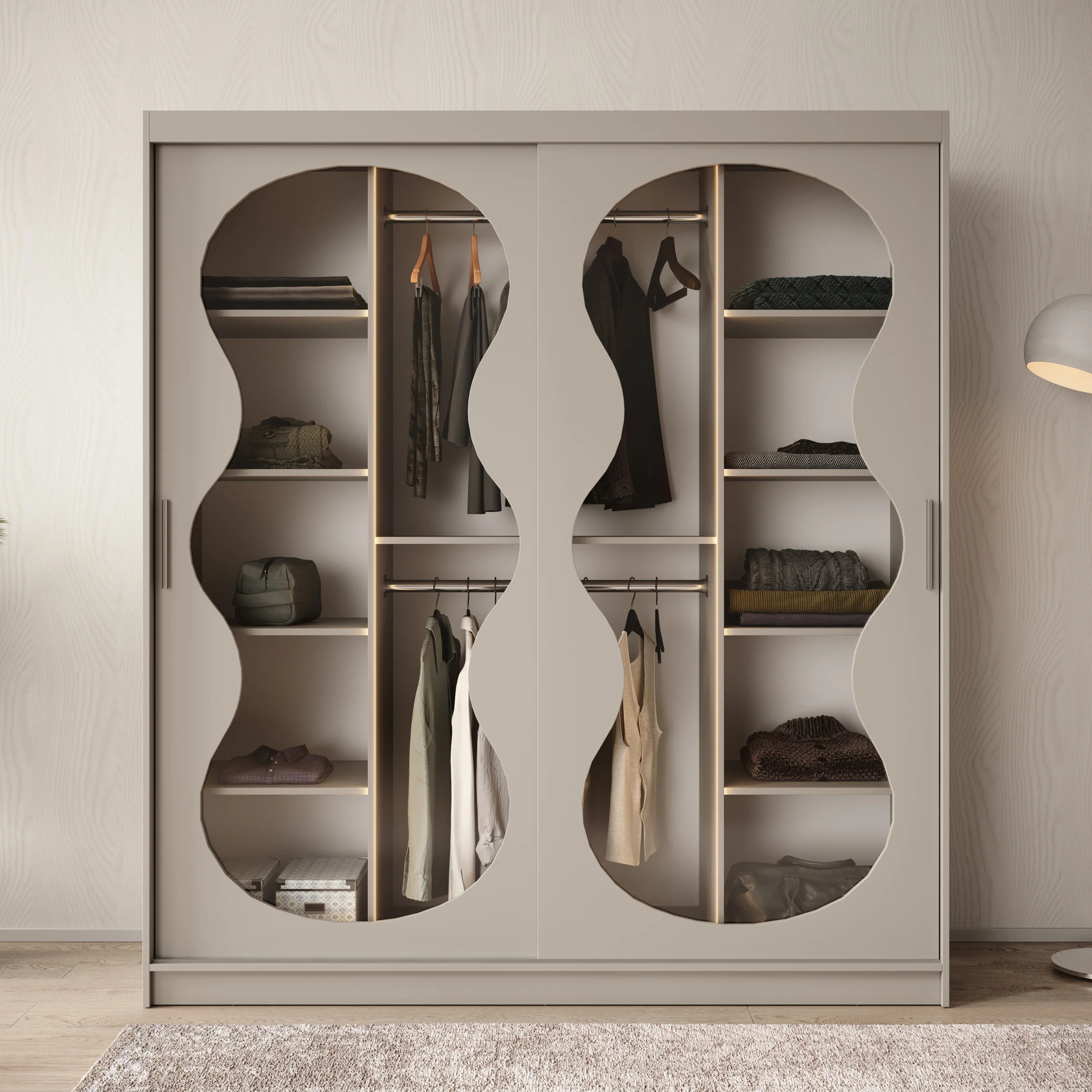 Bunaro - Kledingkast - Beige - 180x62x200 cm - Image 3