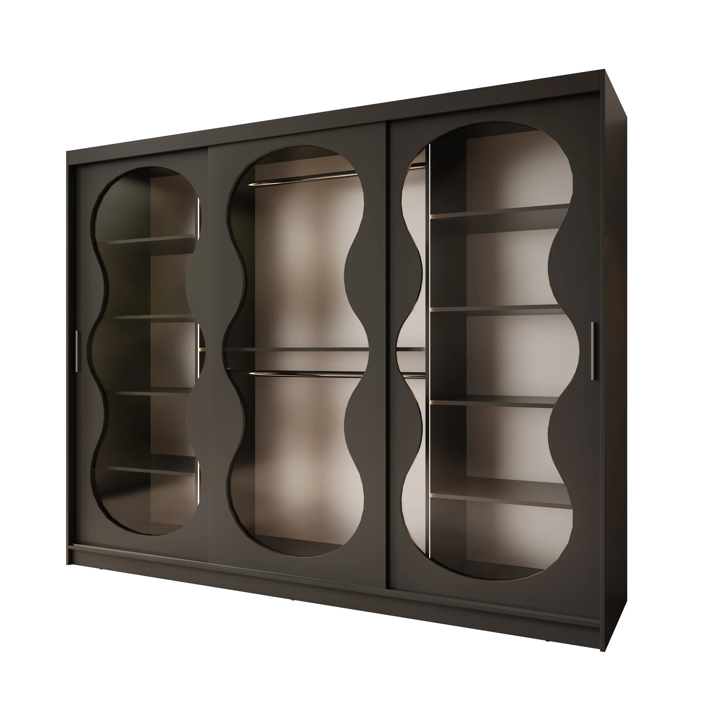 Bunaro - Kledingkast - Zwart - 250x62x200 cm - Image 6