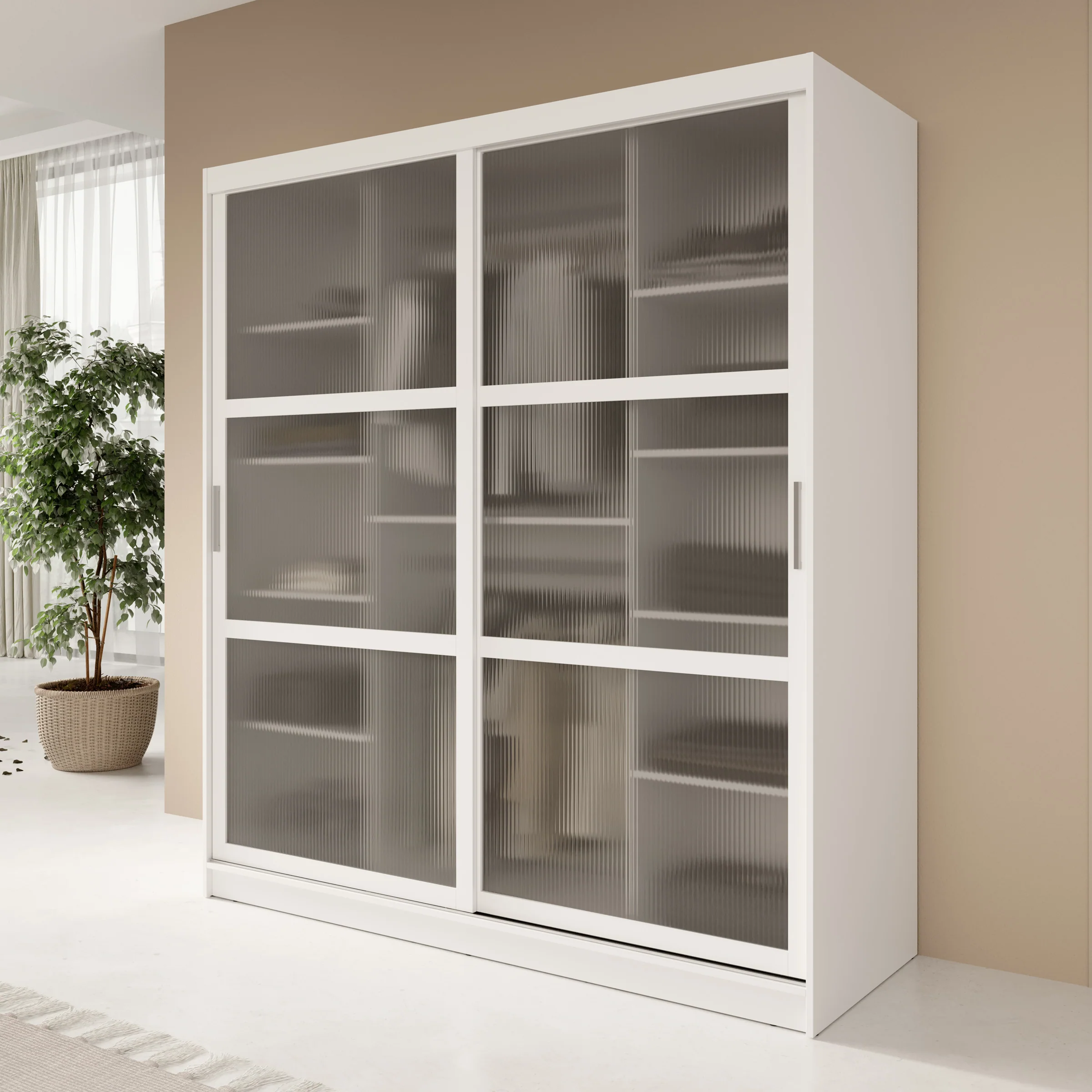 Fessaro - Kledingkast - Wit - 180x62x200 cm