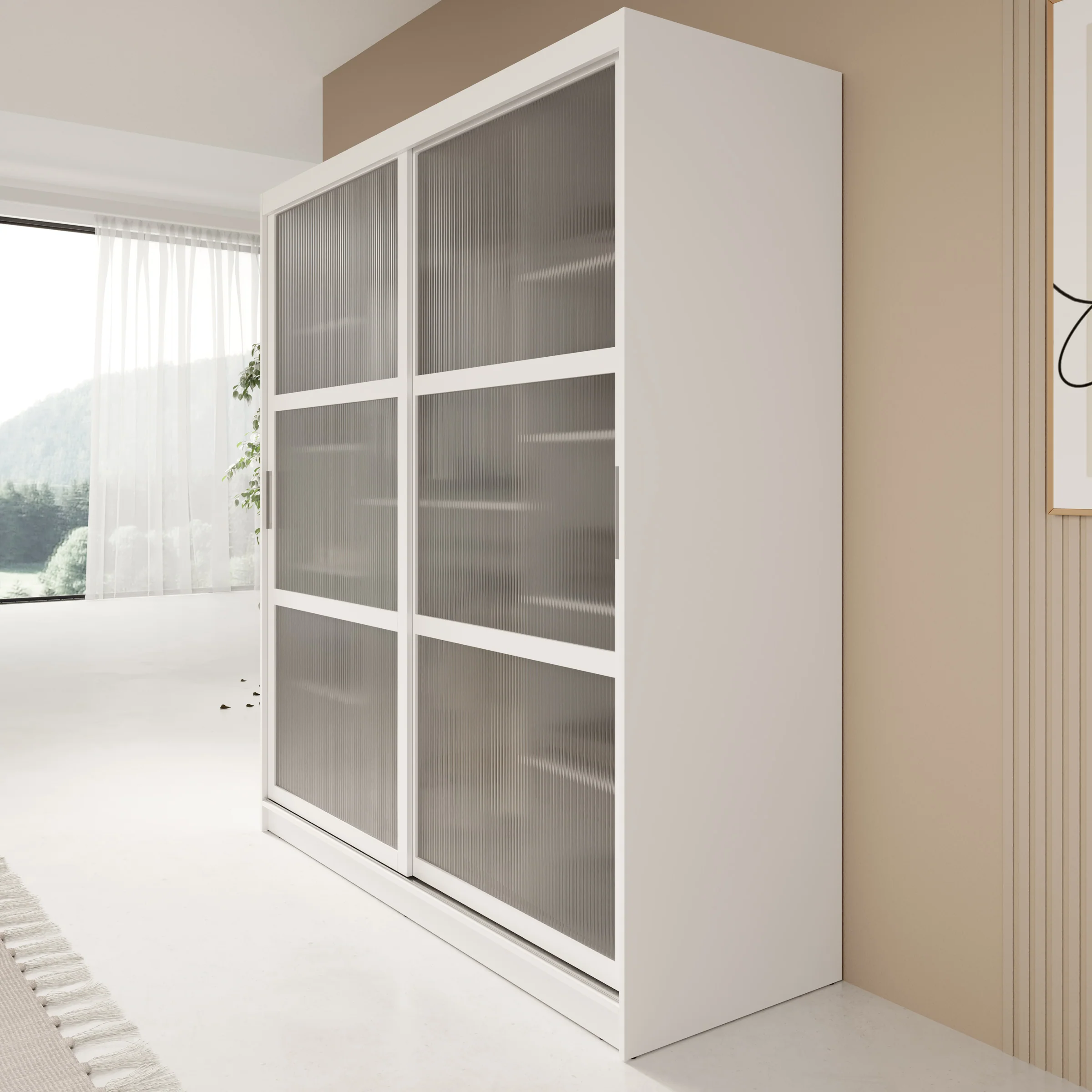 Fessaro - Kledingkast - Wit - 180x62x200 cm - Image 4