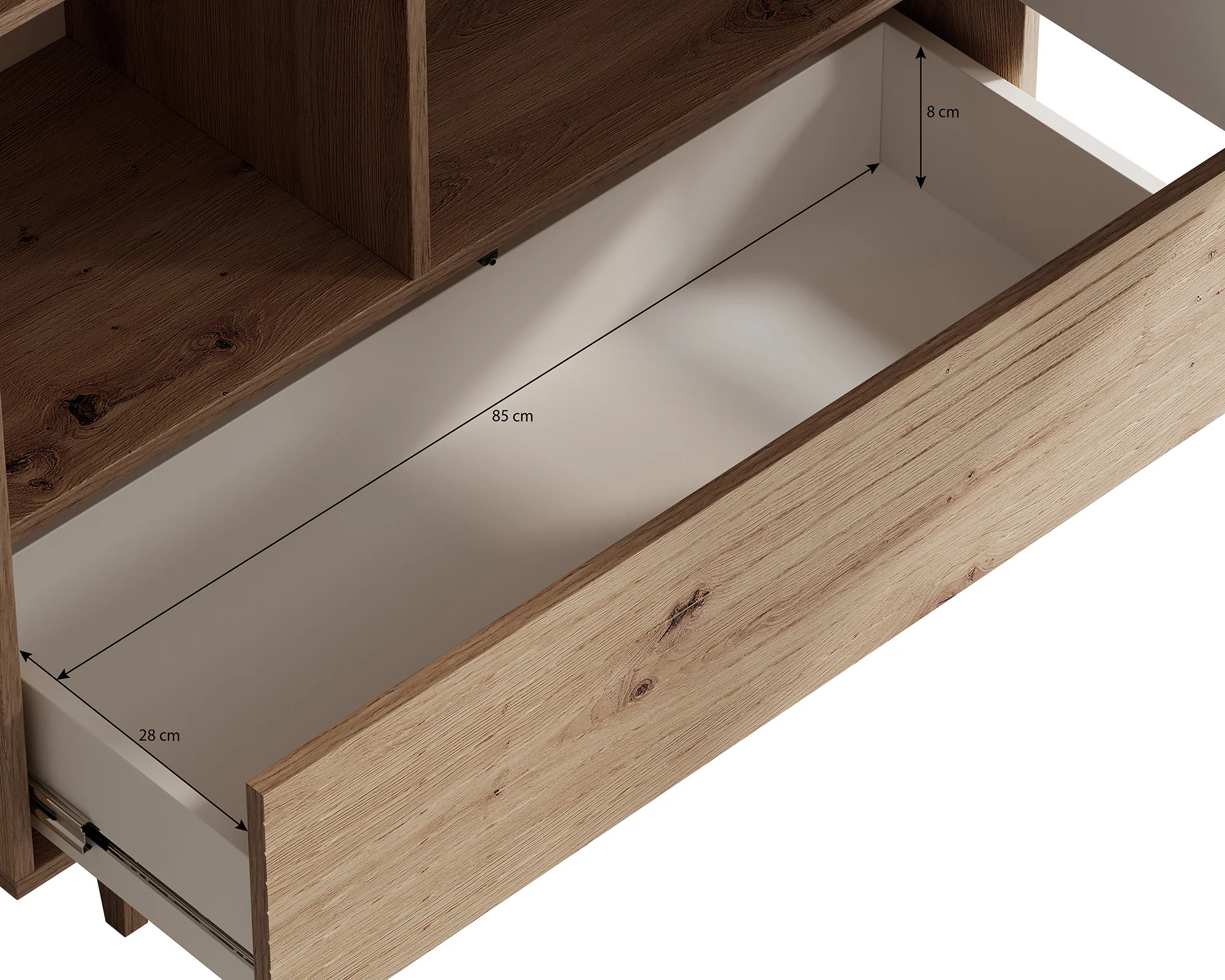 Fuzeta - Kledingkast 2-deurs - Eiken - 92x40x180 cm - Image 6