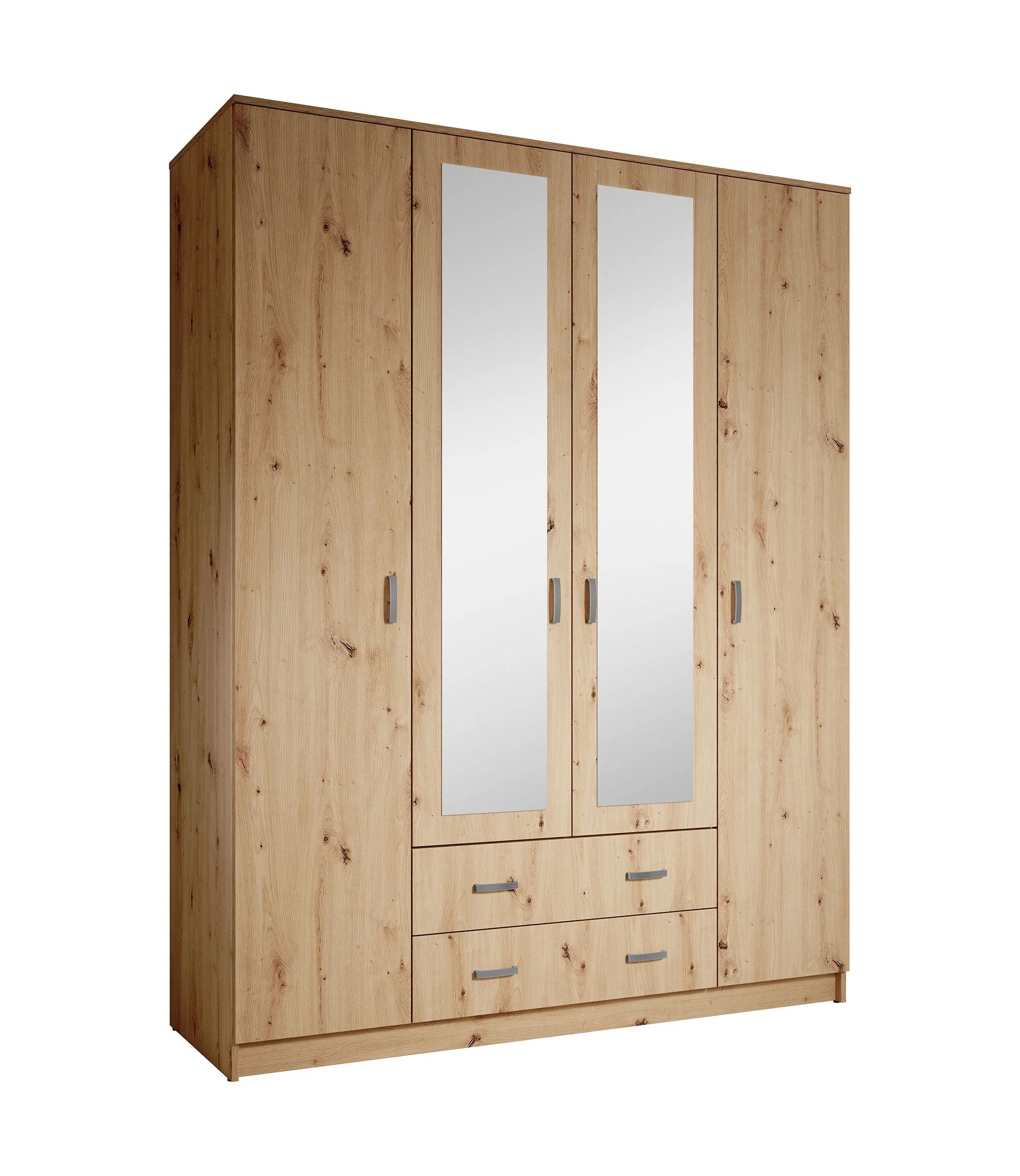 Hinto - Kledingkast 4-deurs - Eiken - 160x52x205 cm - Image 7