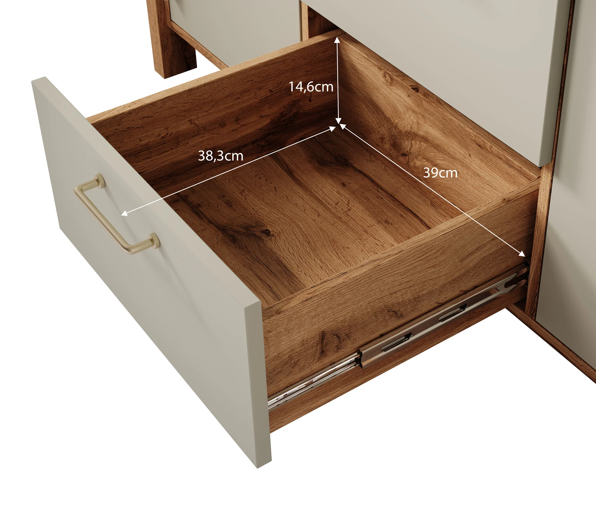 Isaac - Kledingkast 3-deurs - Beige - 138x53x199 cm - Image 6