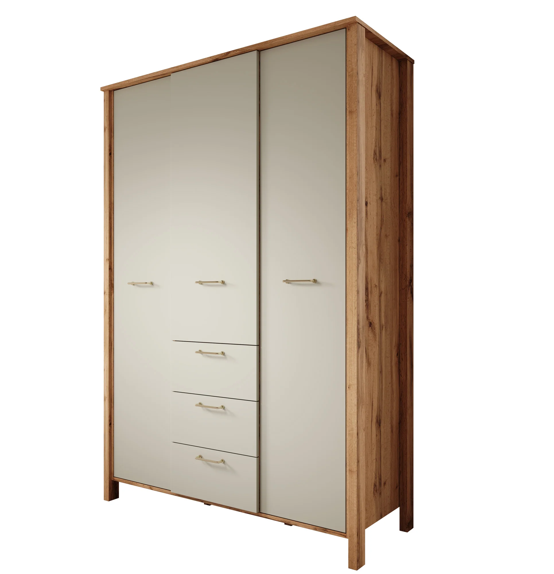 Isaac - Kledingkast 3-deurs - Beige - 138x53x199 cm - Image 7