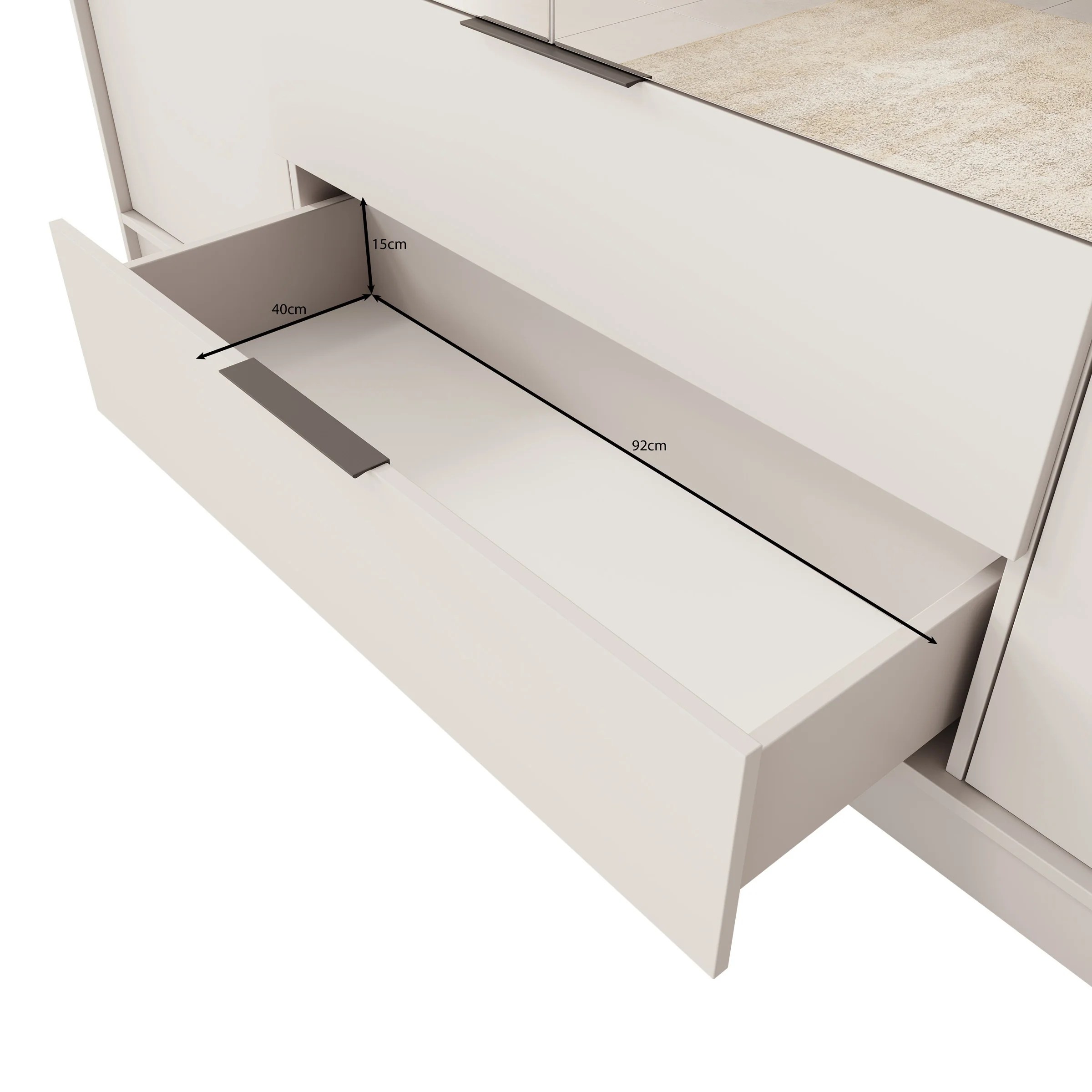 Kaelum - Kledingkast 4-deurs - Grijs - 206x51x200 cm - Image 6