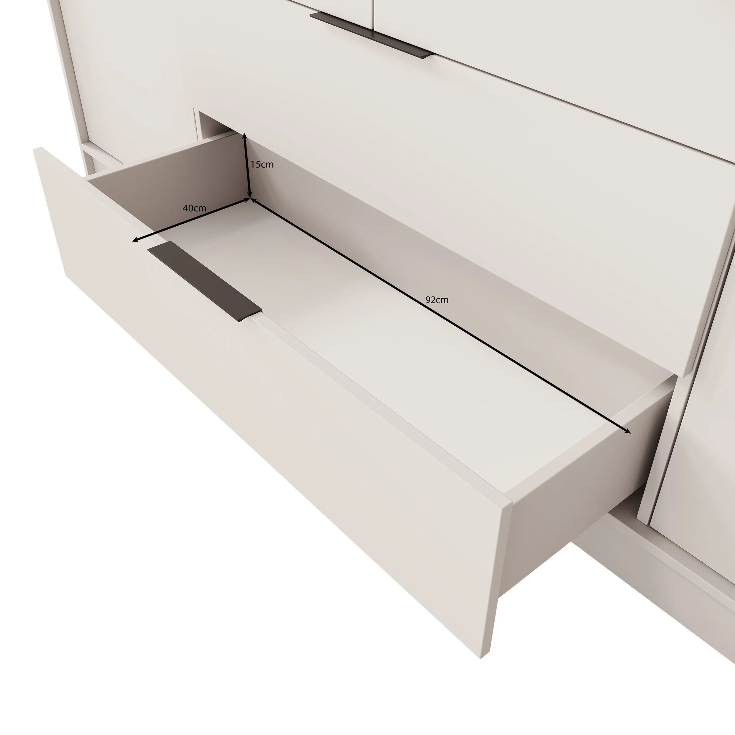 Kellan - Kledingkast 4-deurs - Grijs - 206x51x200 cm - Image 5