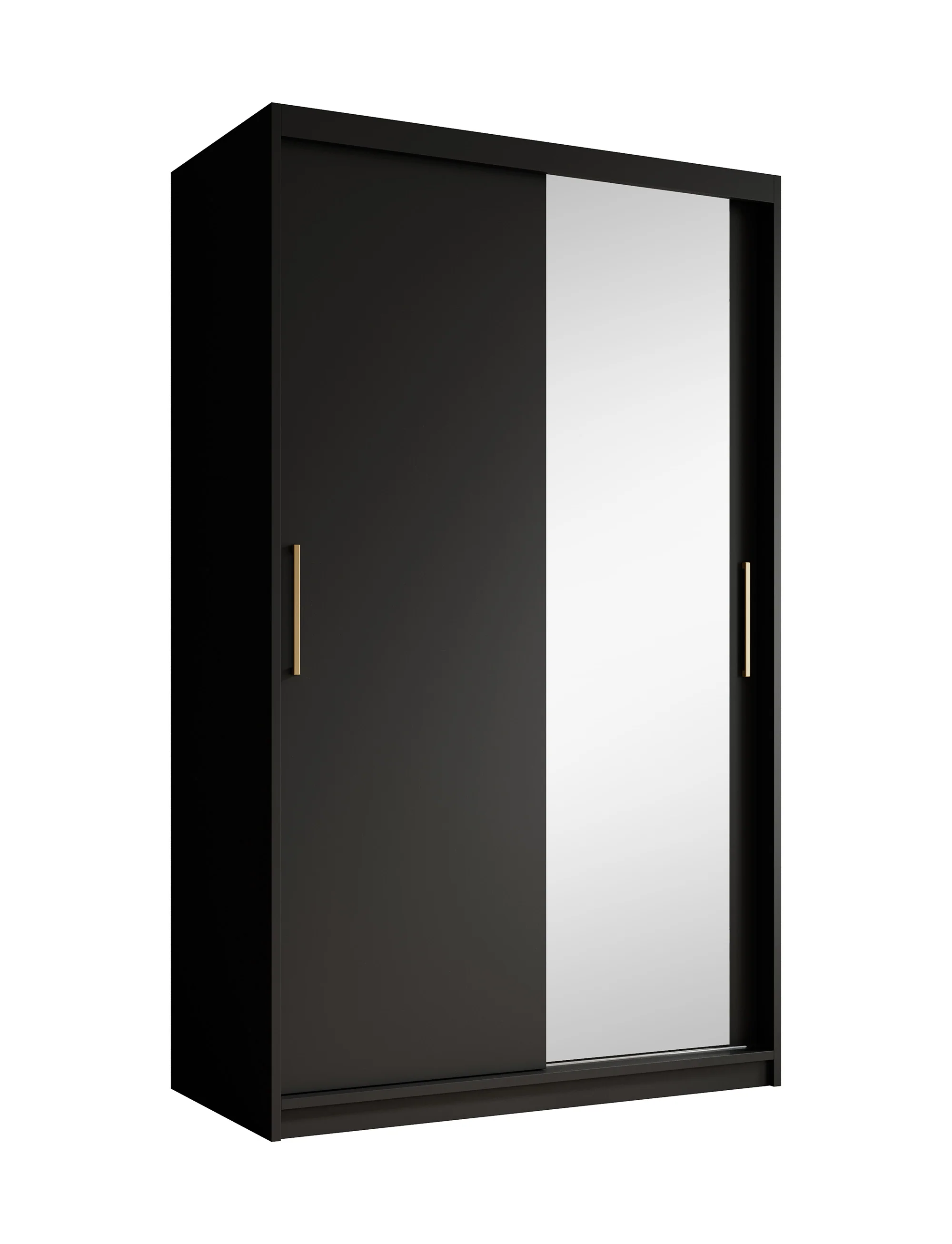 Mandalin - Kledingkast met spiegel - Zwart - 120x62x200 cm - Image 6