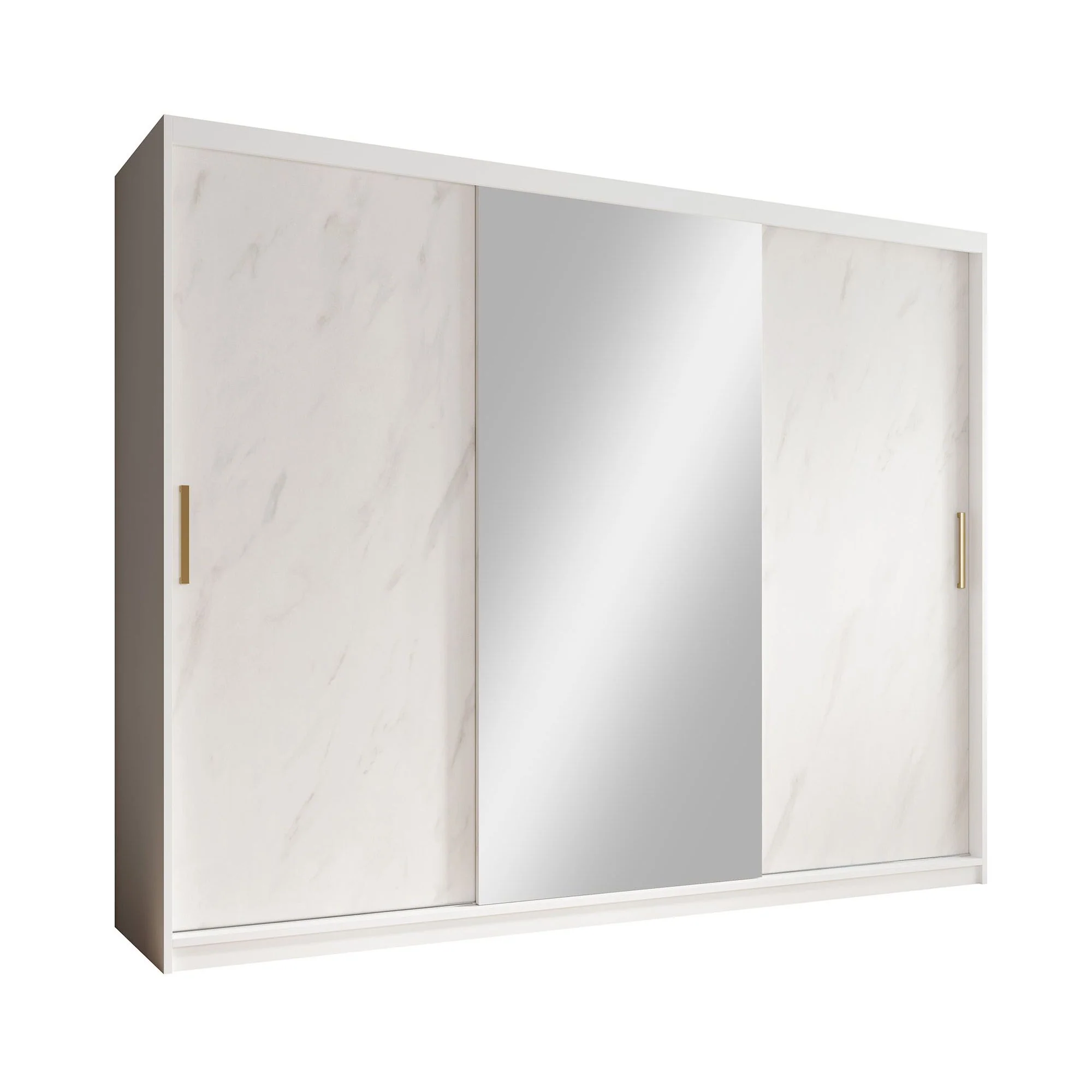 Marmer 2 - Kledinkast met schuifdeuren - Wit - 250x62x200 cm - Image 6