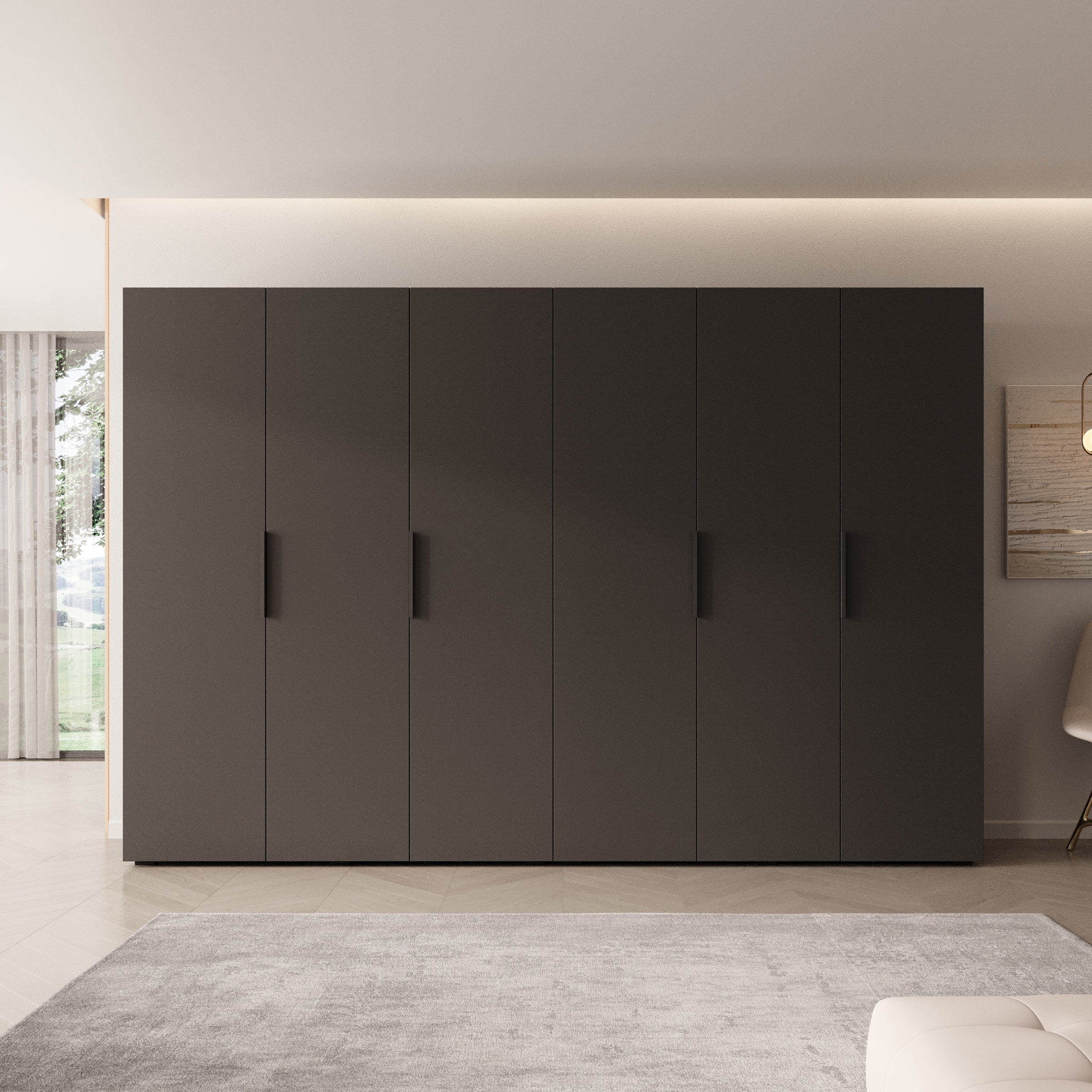 Marquesa - Kledingkast - Zwart - 300x50x202 cm - Image 3