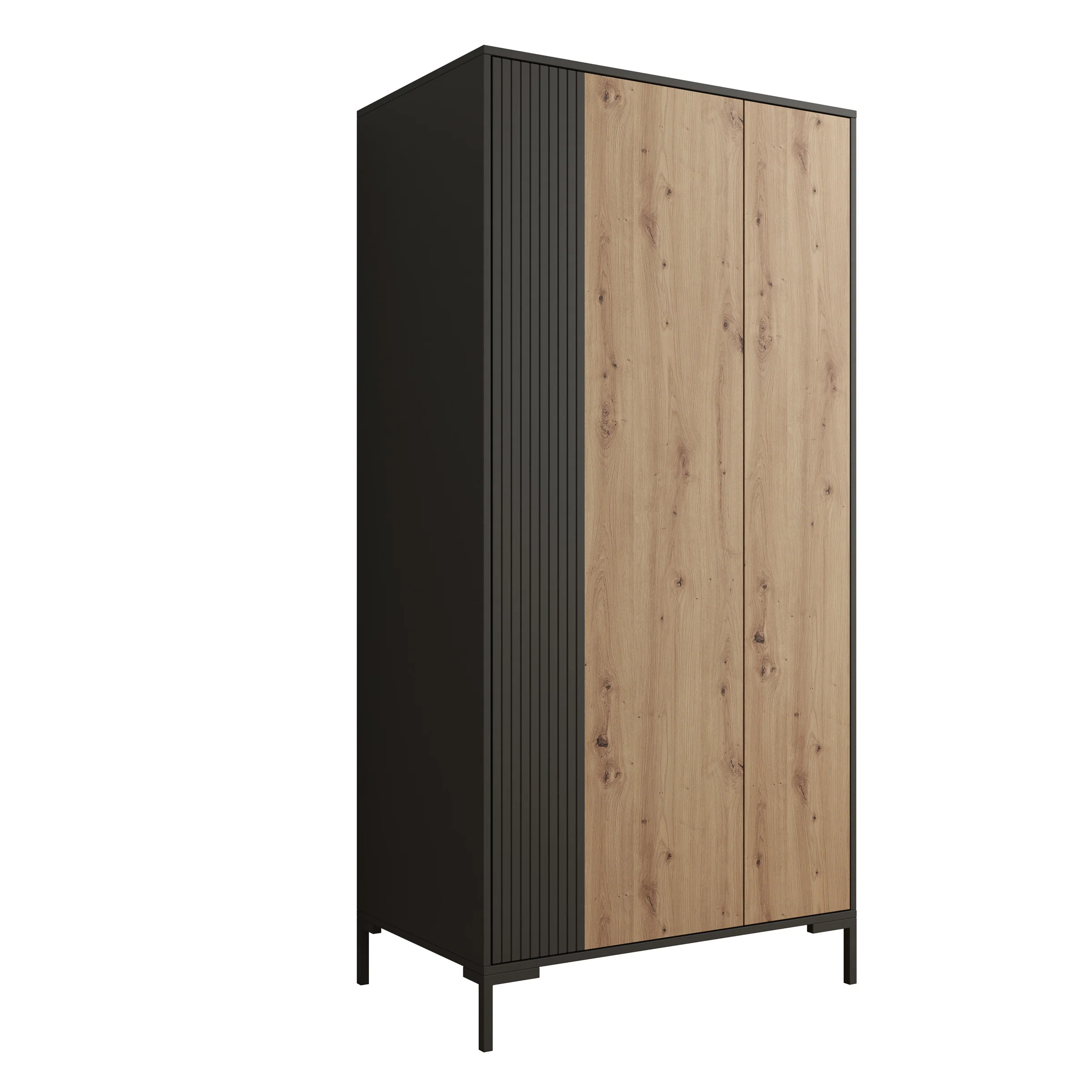 Molina - Kledingkast 2-deurs - Eiken - 90x55x184 cm - Image 6