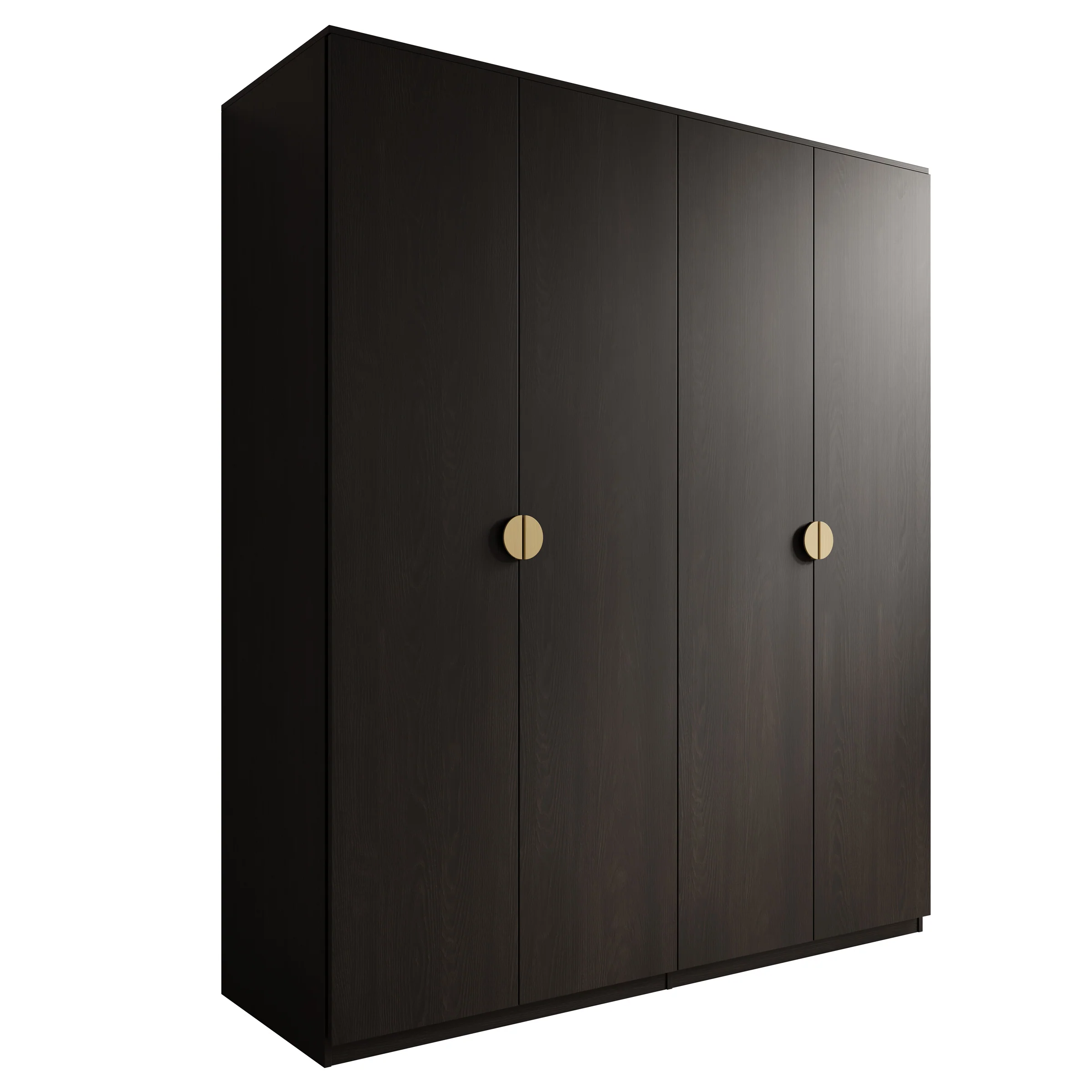 Monor - Kledingkast 4-deurs - Zwart - 179x59x209 cm - Image 6