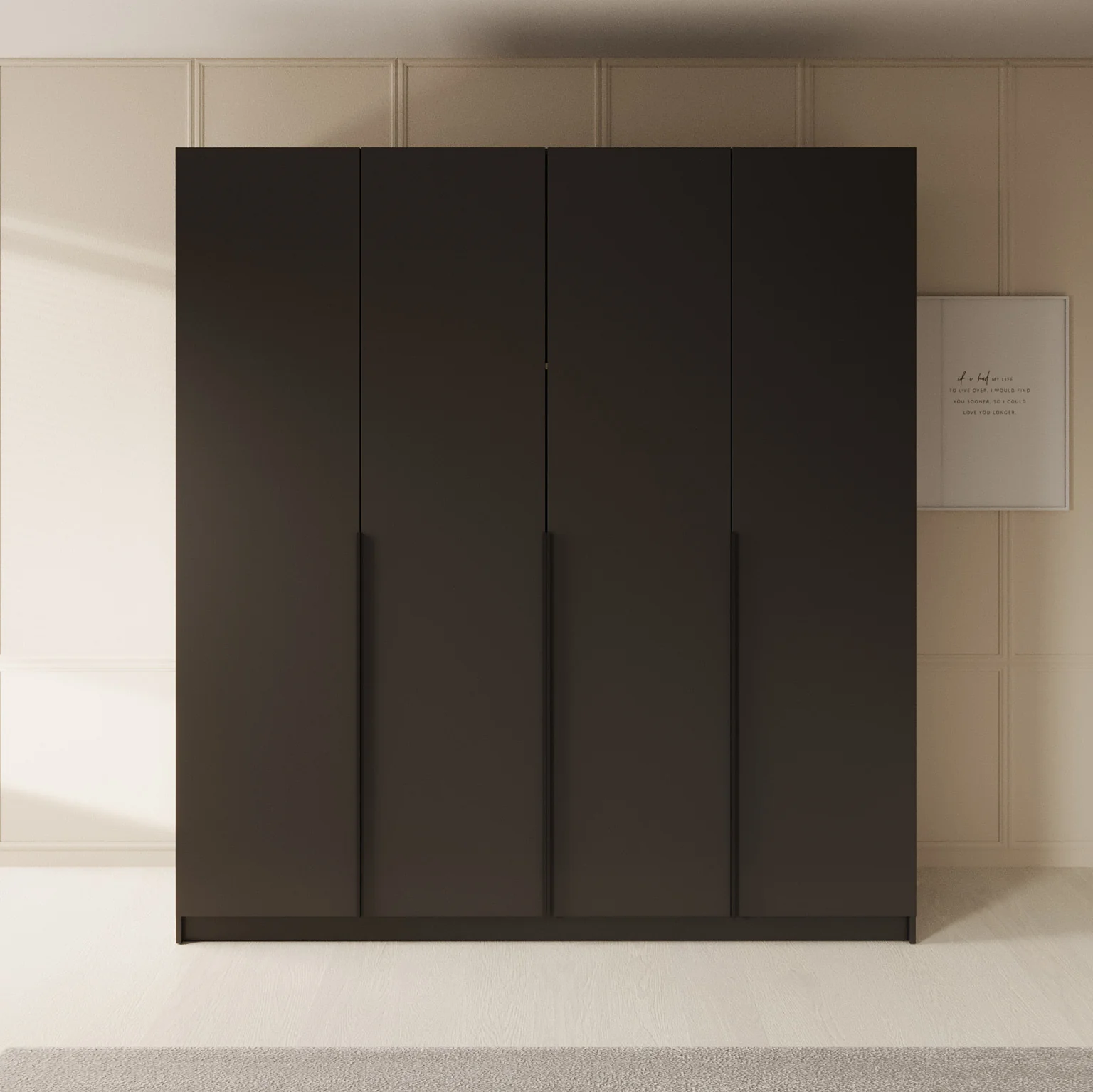 Sabre - Kledingkast 4-deurs - Zwart - Image 3