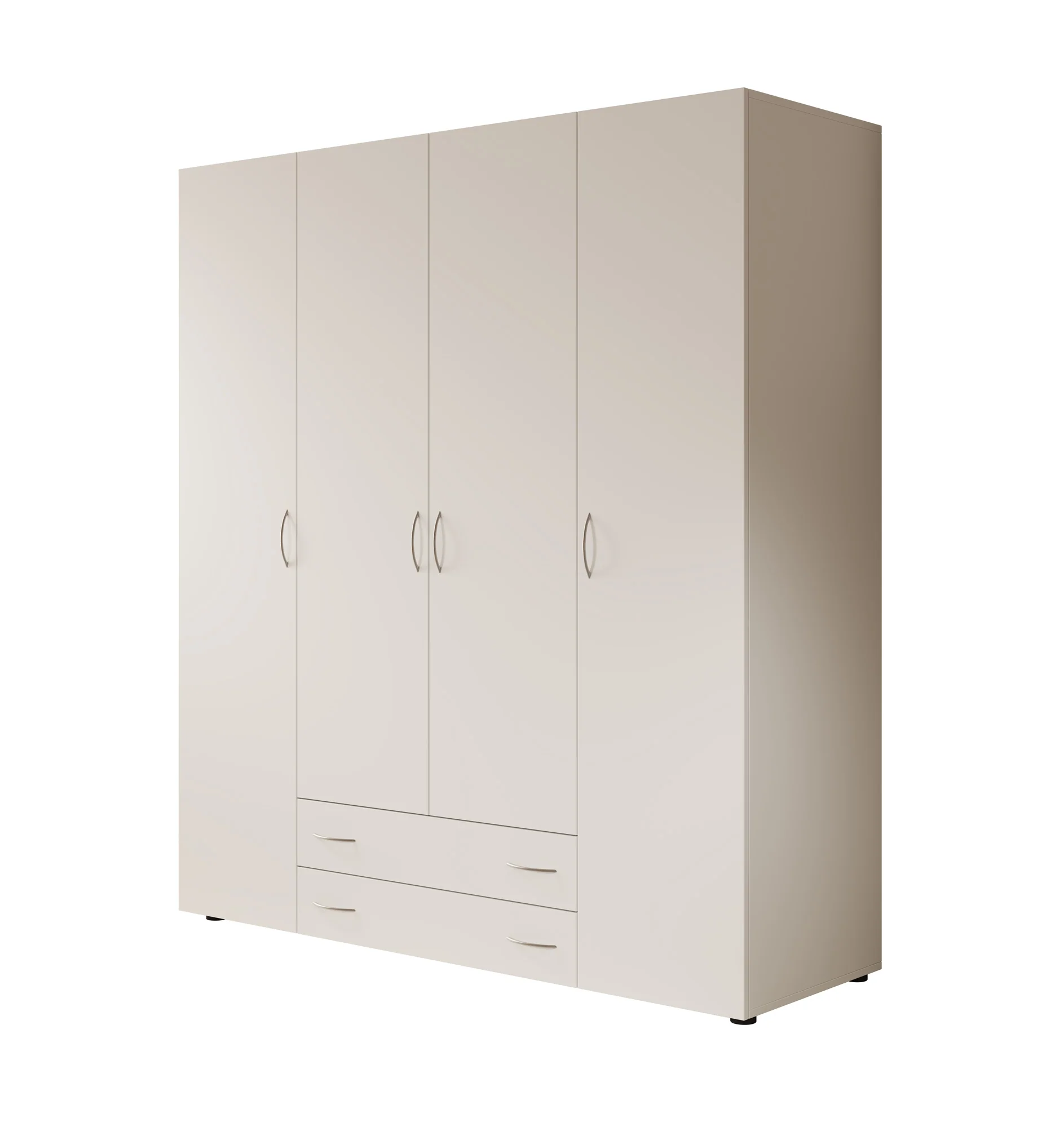 Serra - Kledingkast 4-deurs - Wit - 160x51x177 cm - Image 6