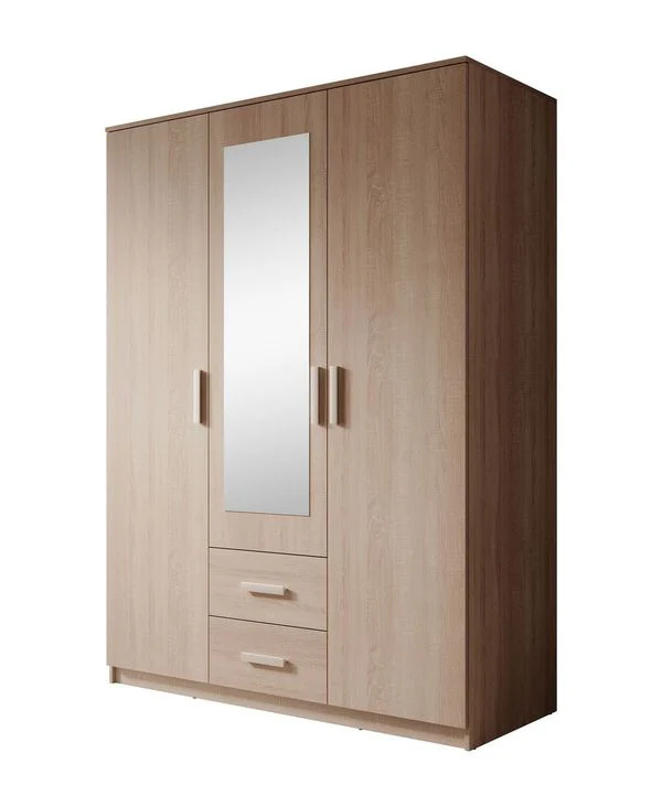 Tyko - Kledingkast 3-deurs - Licht eiken - 150x58x200 cm - Image 6