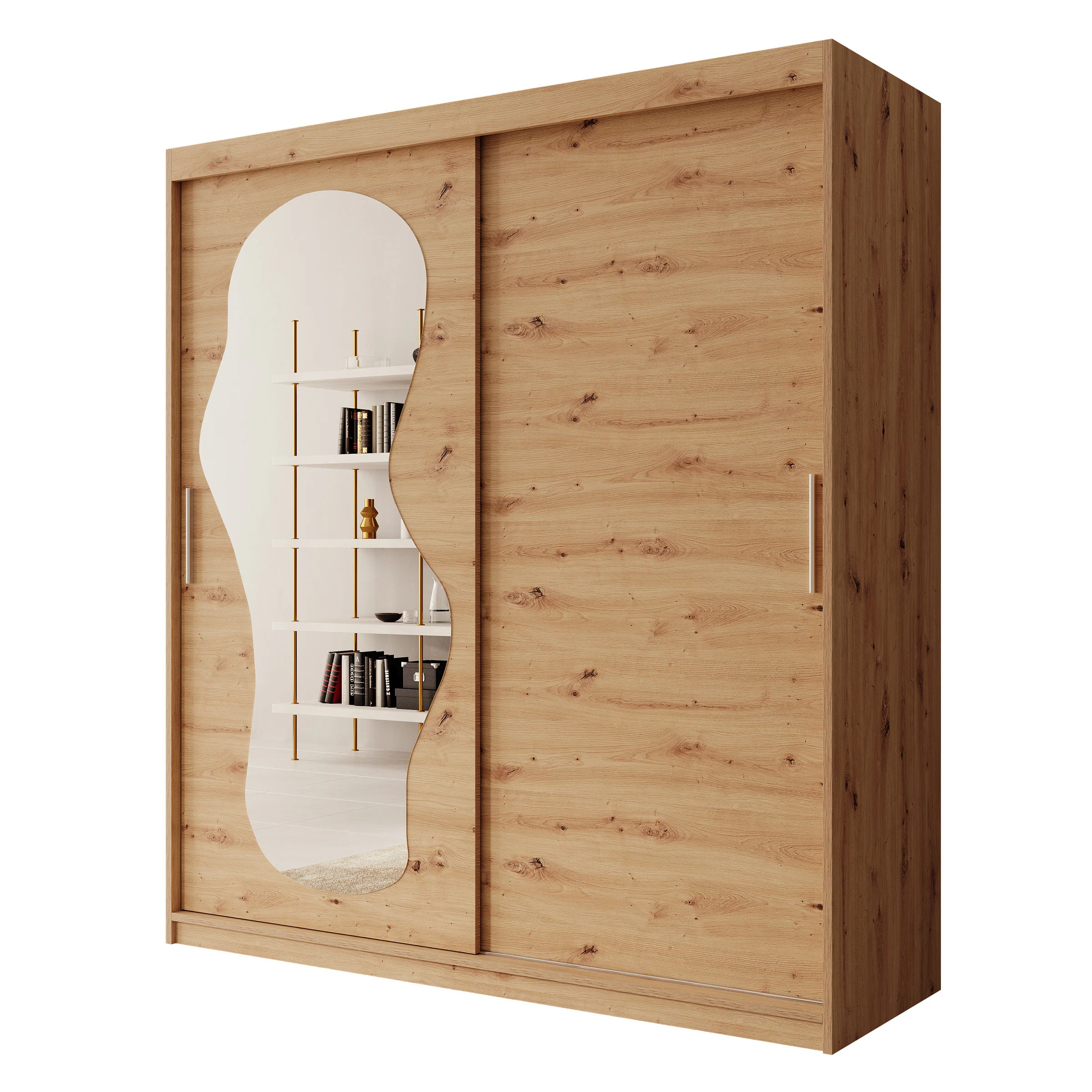 Ulysses - Kledingkast met schuifdeuren - Eiken - 180x62x200 cm - Image 6