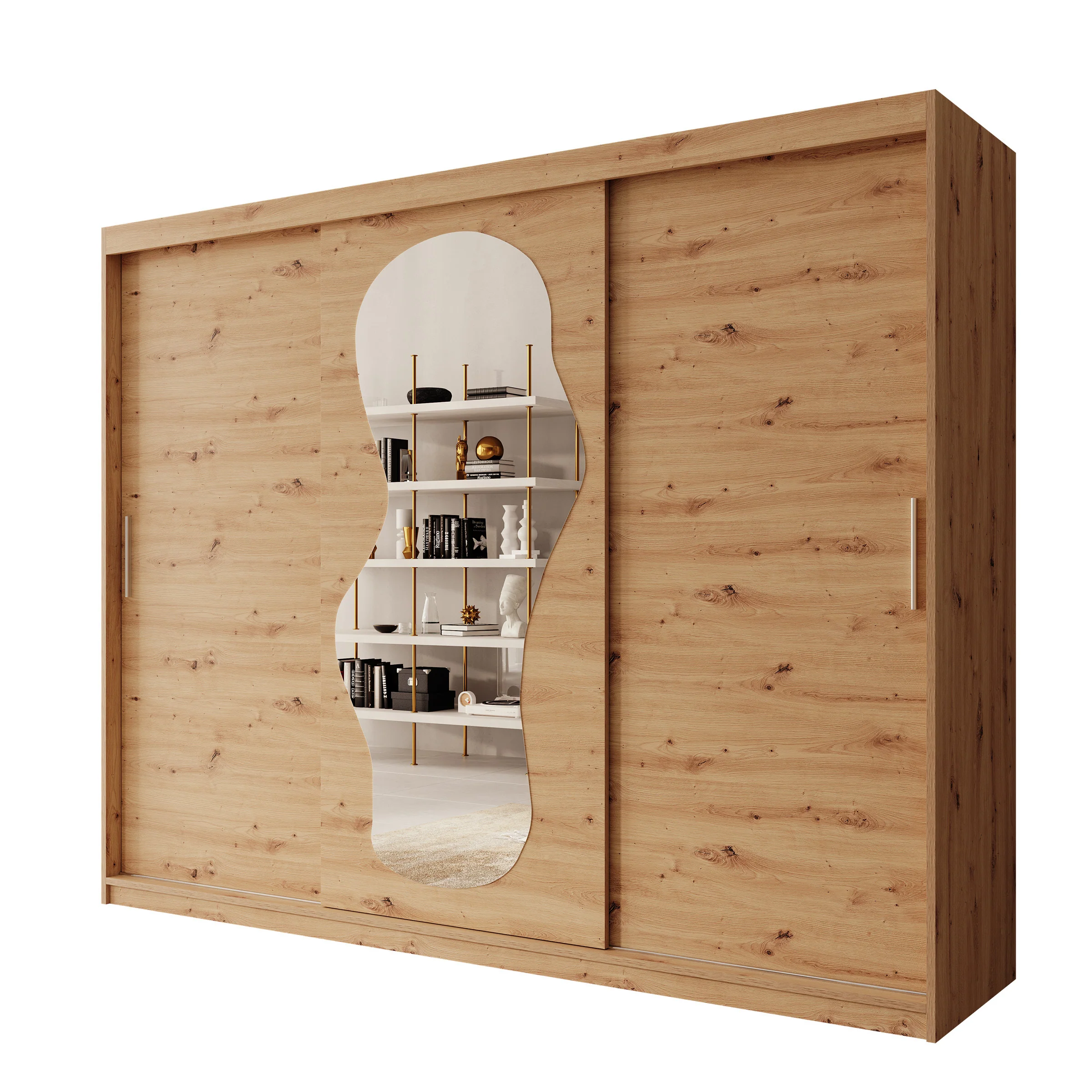 Ulysses - Kledingkast met schuifdeuren - Eiken - 250x62x200 cm - Image 6