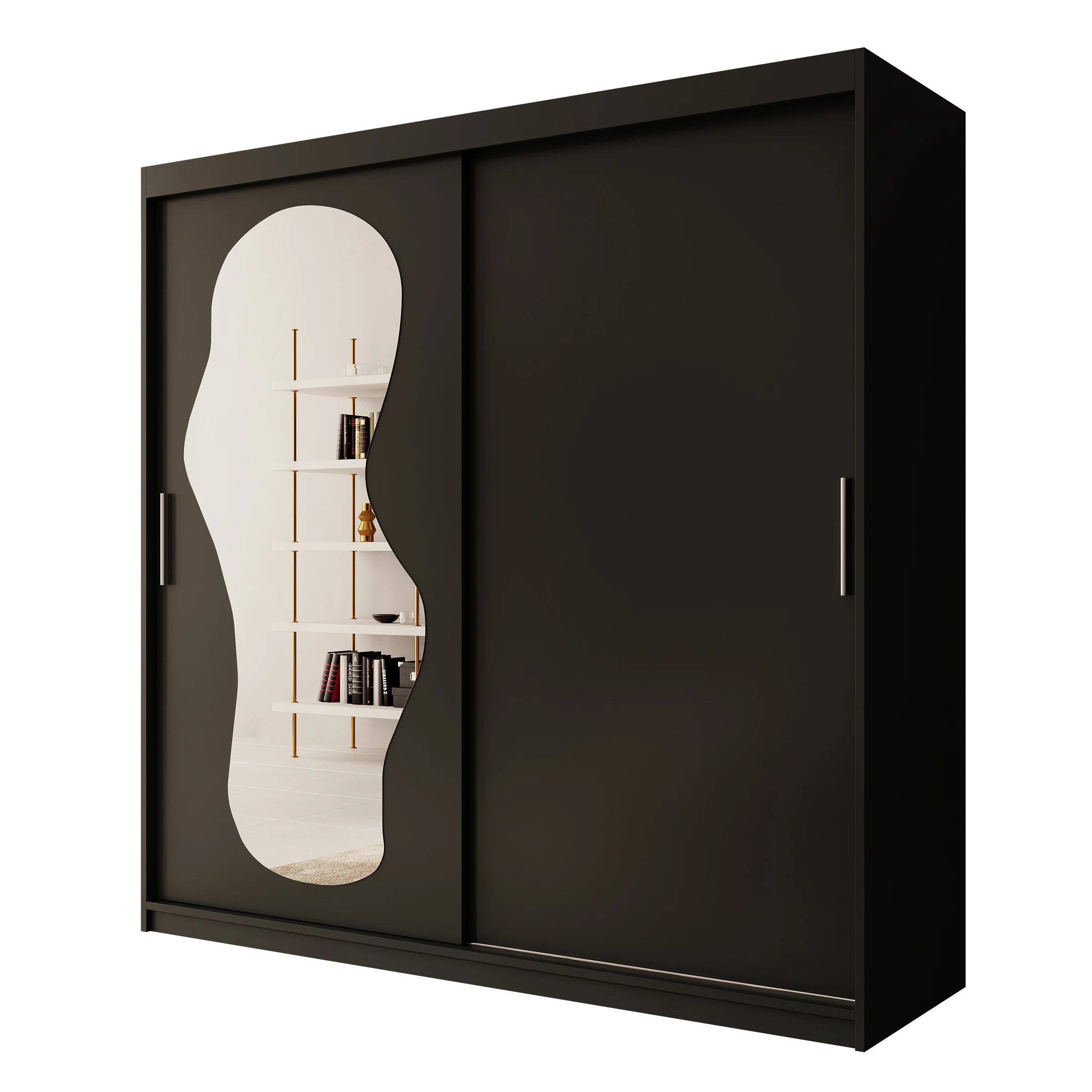 Ulysses - Kledingkast met schuifdeuren - Zwart - 200x62x200 cm - Image 6