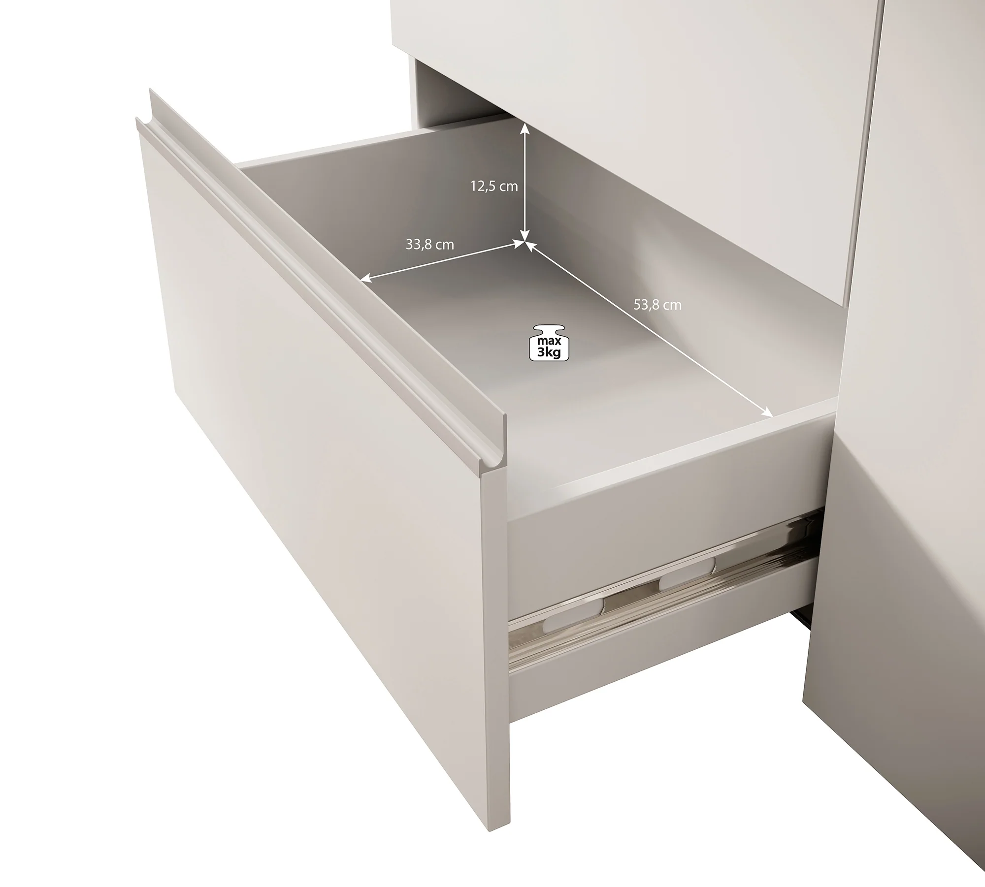 Walter - Kledingkast met schuifdeuren - Eiken/grijs - 200x61x200 cm - Image 6