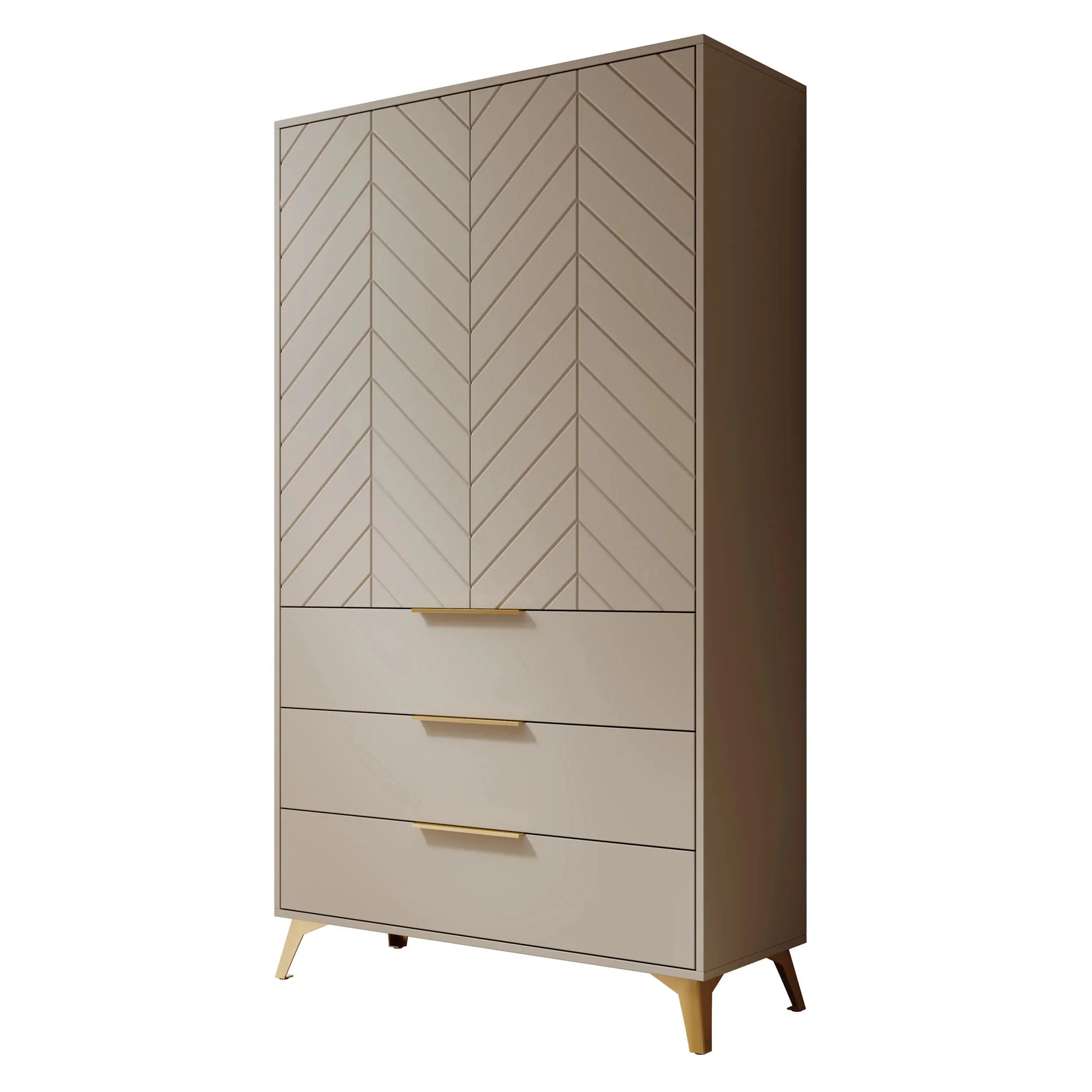 Xiano - Kledingkast 2-deurs - Beige - 103x40x180 cm - Image 6