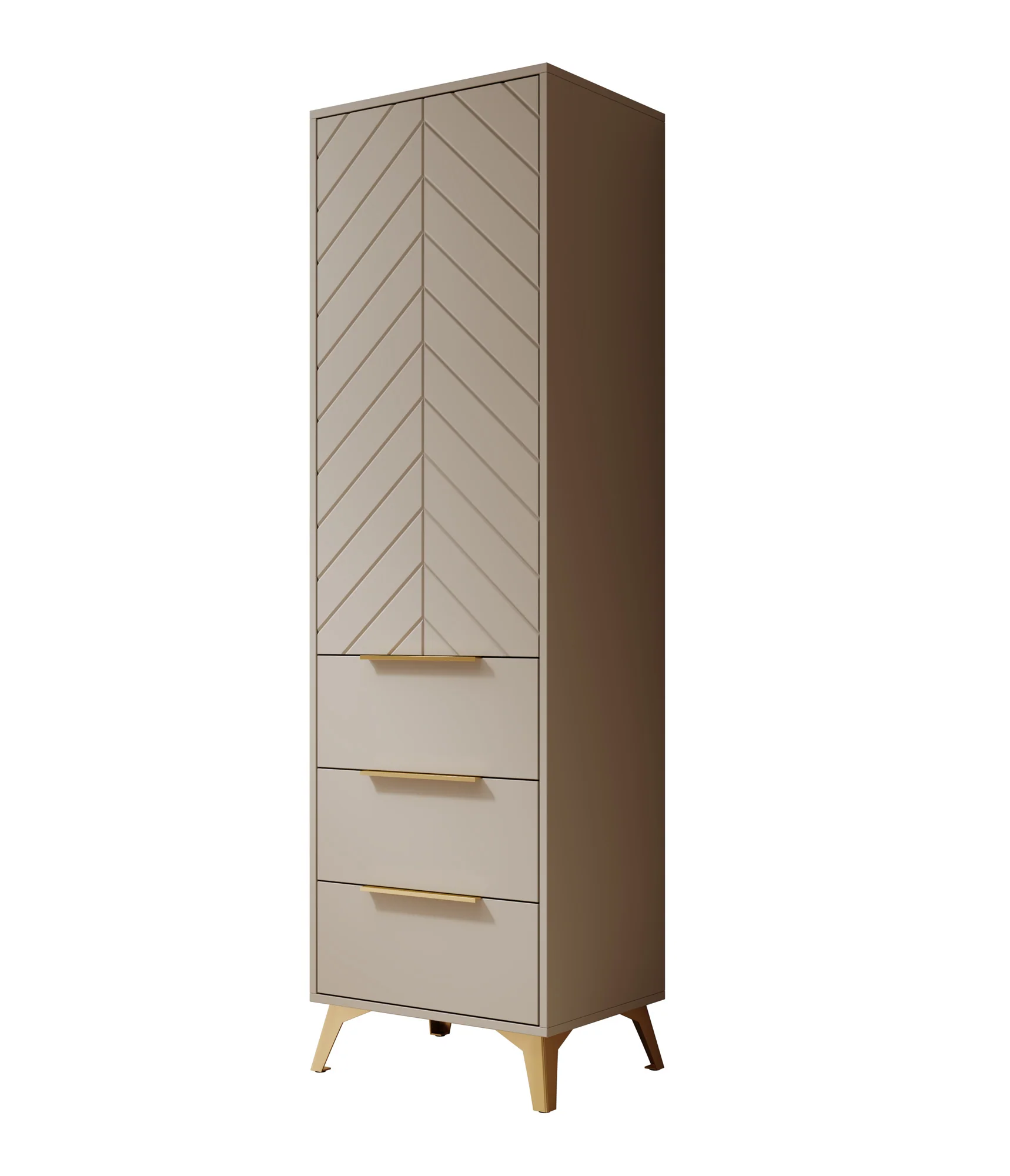 Xiano - Kledingkast met deur - Beige - 53x40x180 cm - Image 6