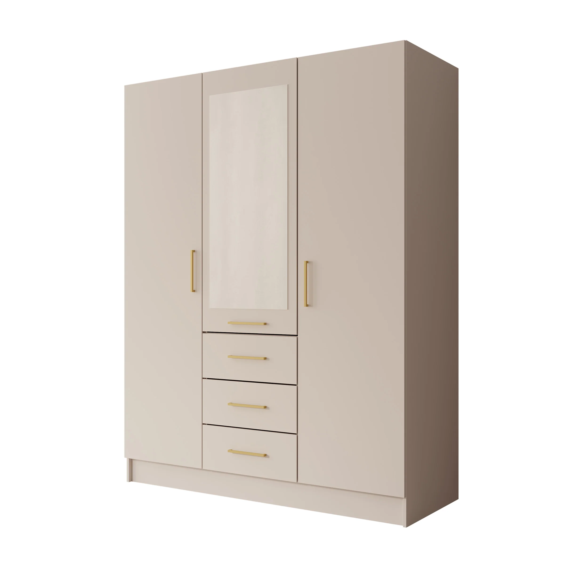 Komodo - Kledingkast met 3 deuren - Beige - 151x61x201 cm - Image 6