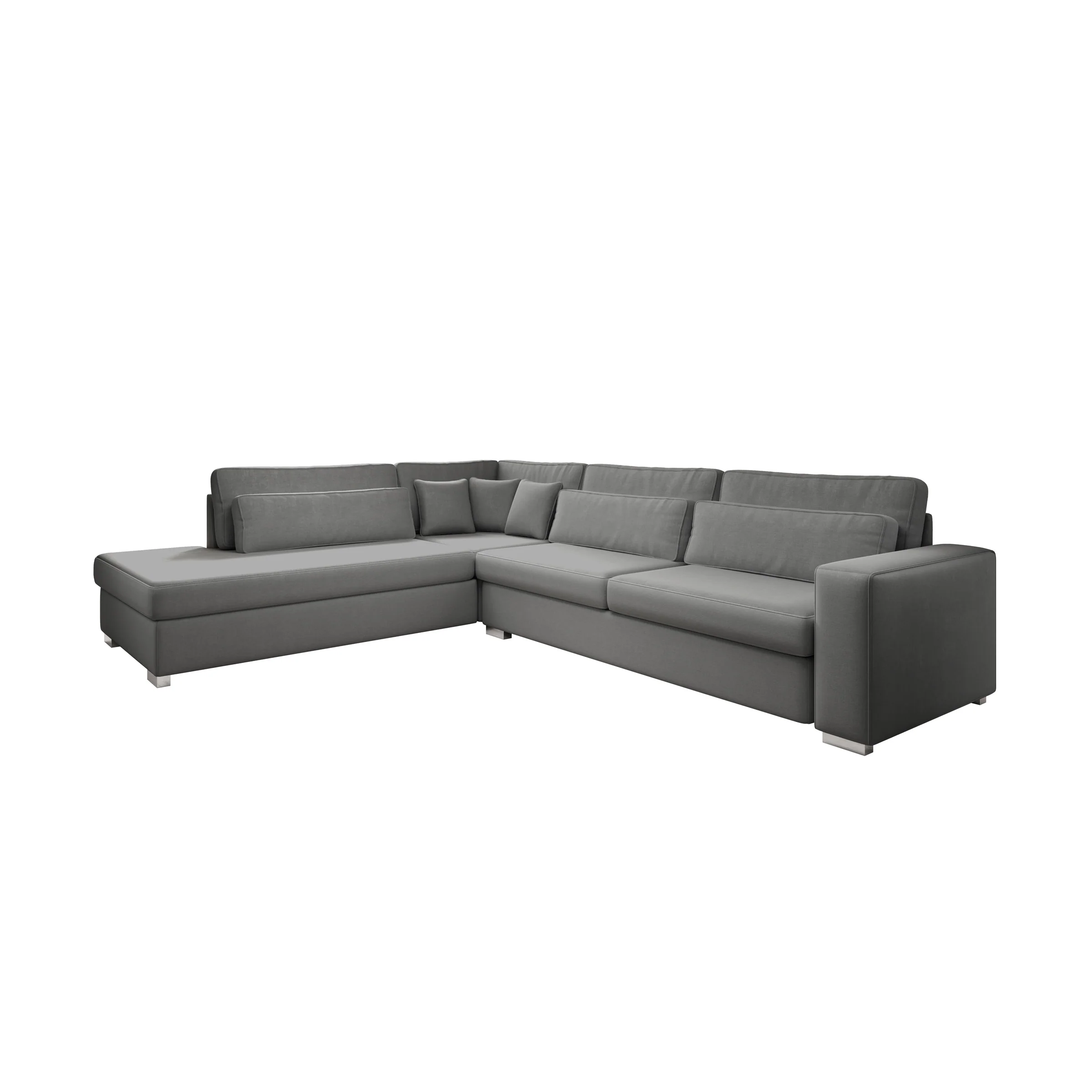 Kristina - Hoekbank 5-zits - Grijs velvet - Links - 320x245x88 cm - Image 5