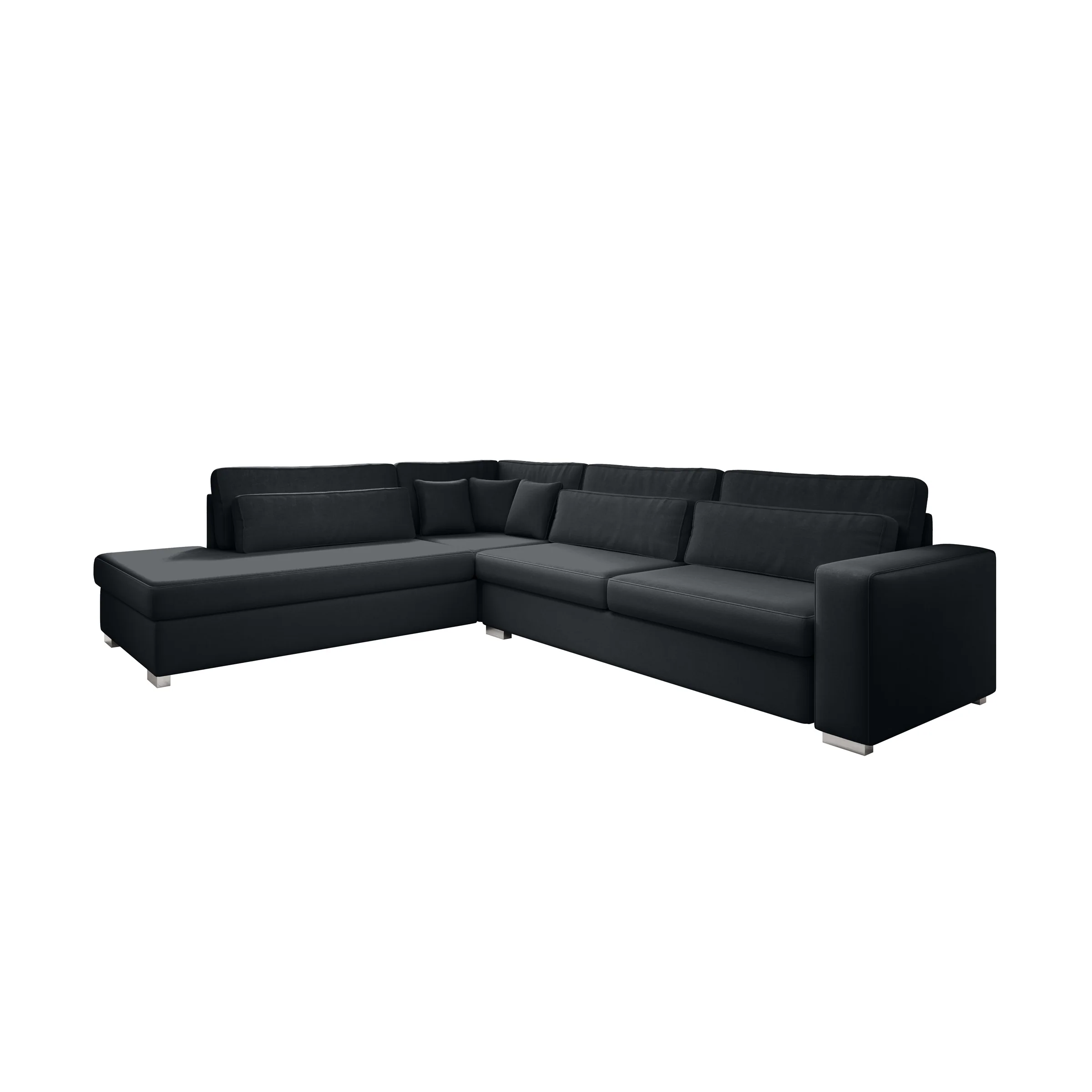 Kristina - Hoekbank 5-zits - Zwart velvet - Links - 320x245x88 cm - Image 5