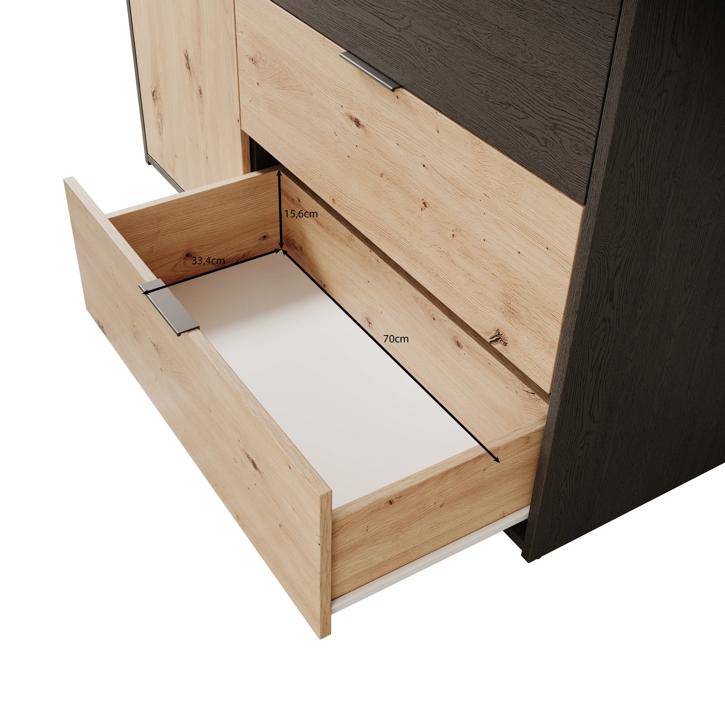 Augustus - Dressoir - Eiken - 125x40x80 cm - Image 6