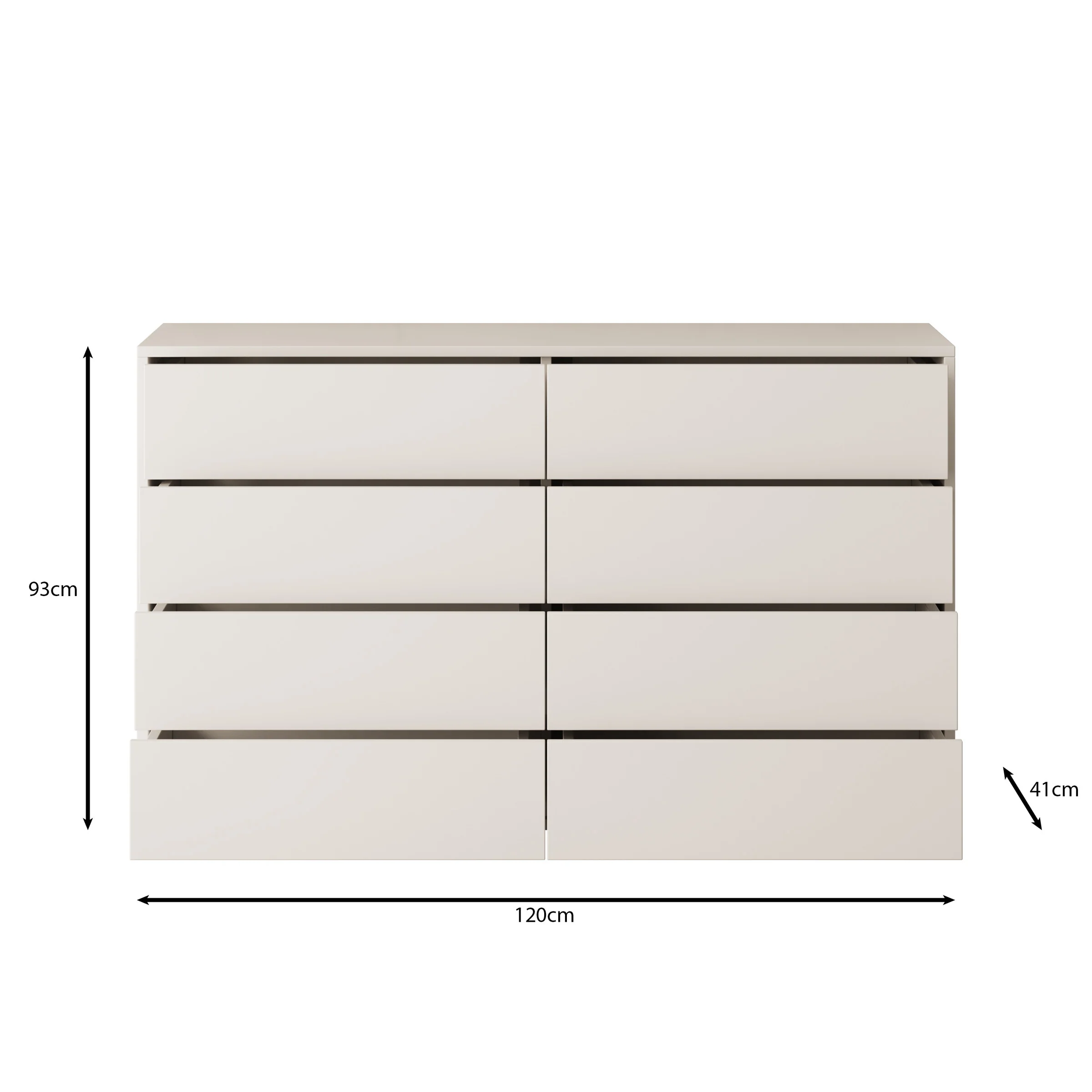 Gideon - Ladekast 8 lades - Beige - 120x41x93 cm - Image 5