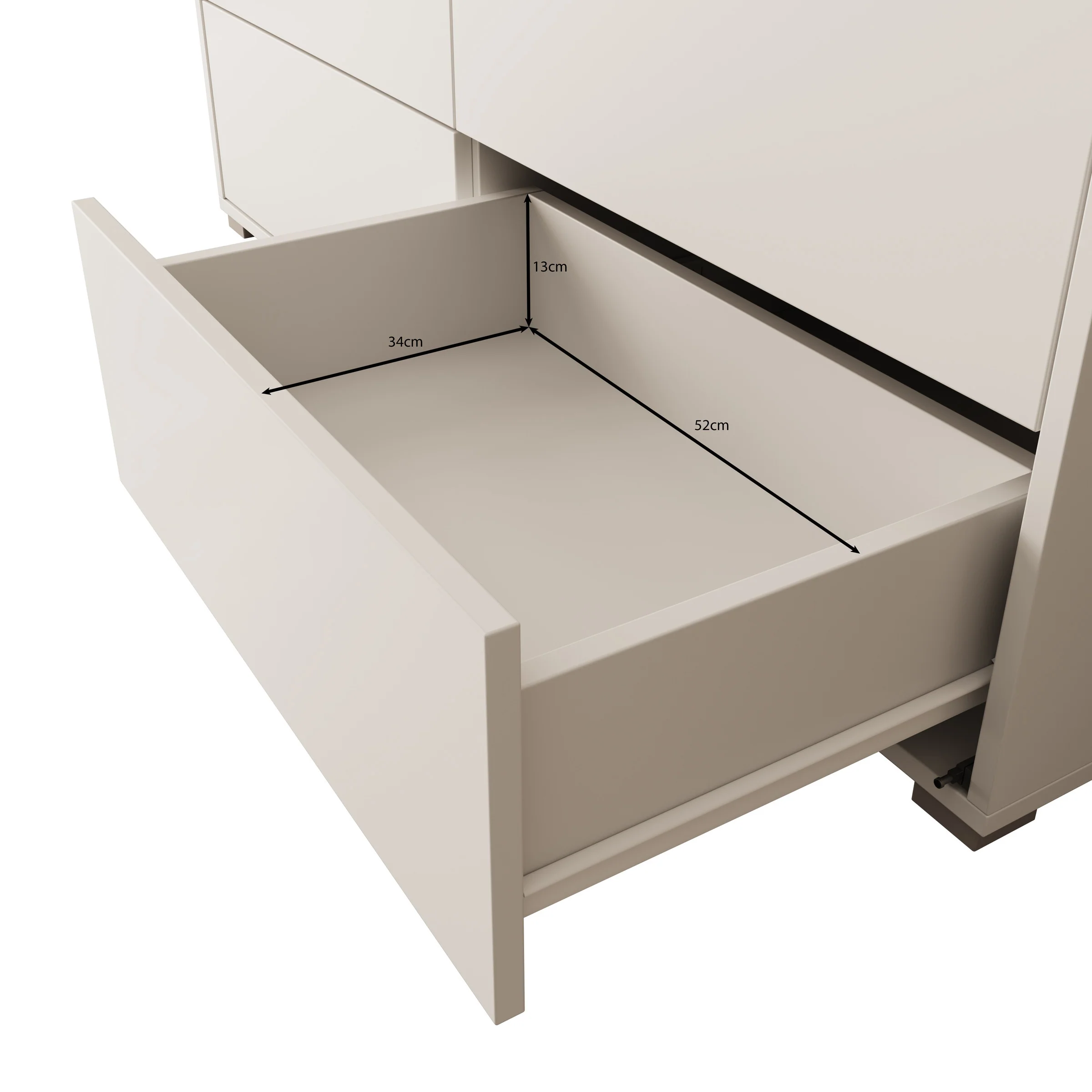 Gideon - Ladekast - Wit - 120x41x73 cm - Image 6