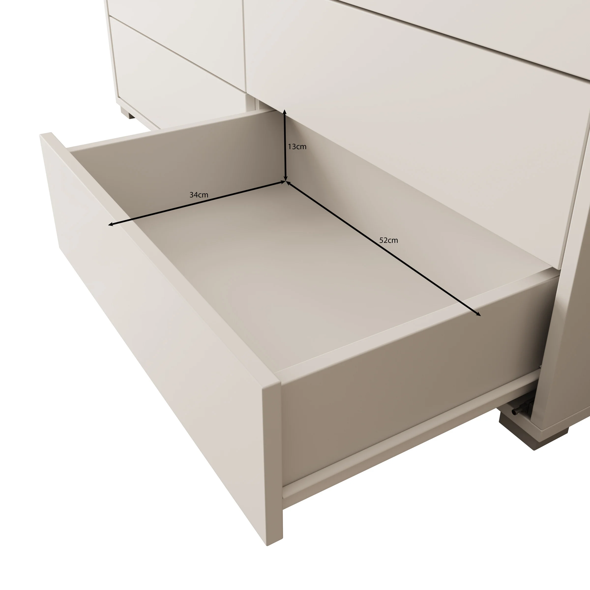 Gideon - Ladekast 8 lades - Wit - 120x41x93 cm - Image 6
